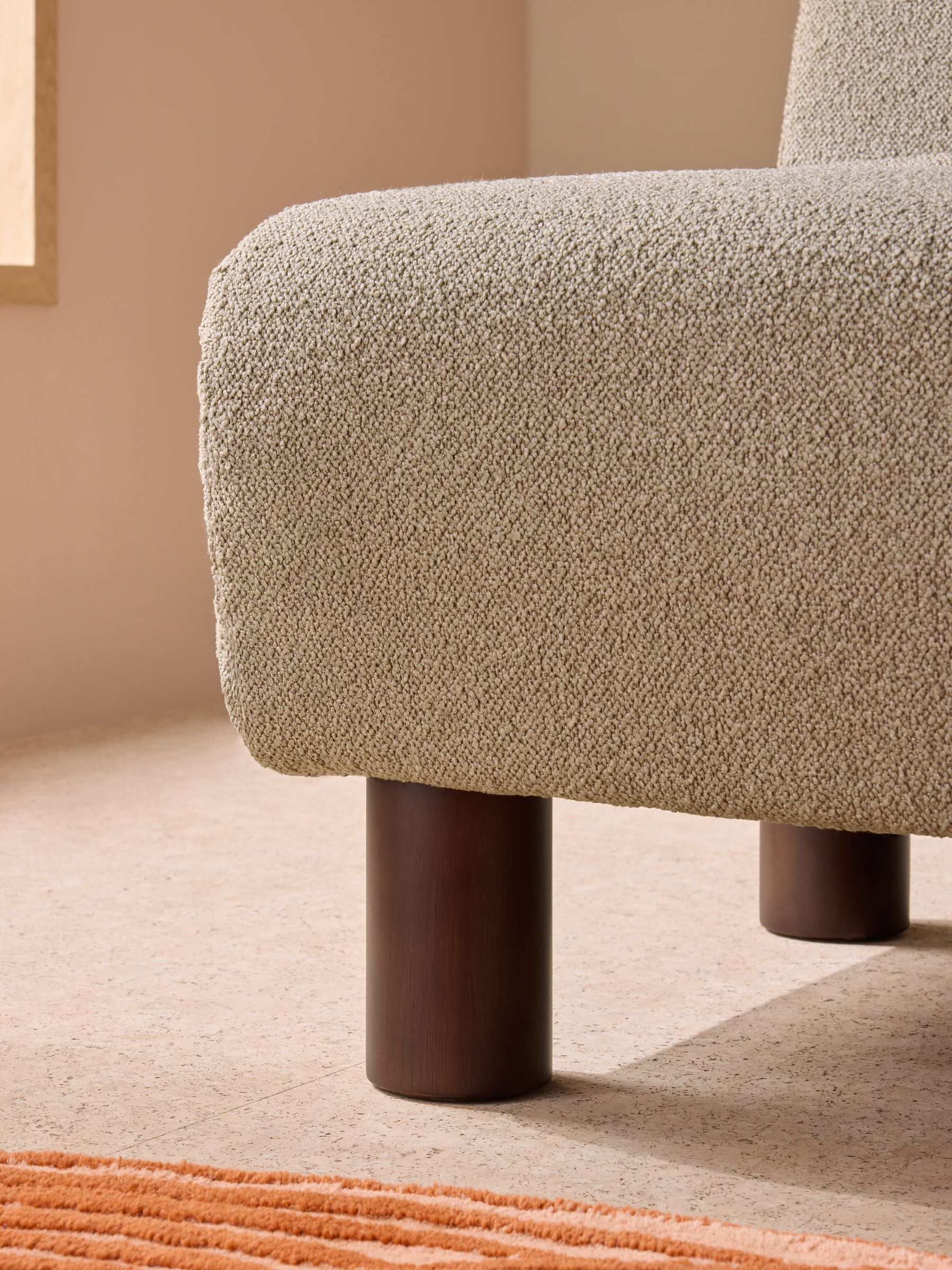 Large Maxton 2 Seater Sofa Bed in Natural Linen Soft Touch Boucle - Image 3 of 7