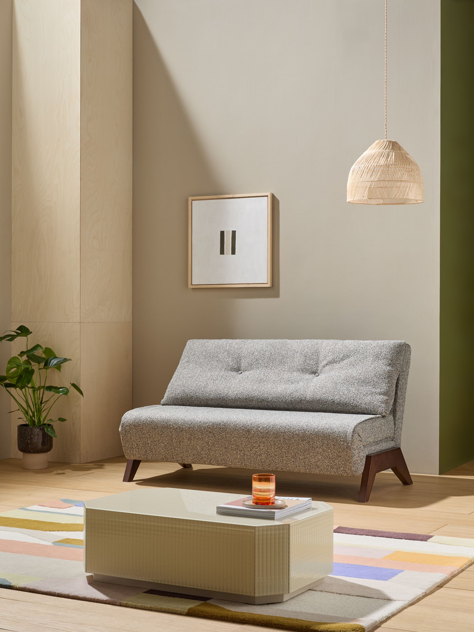 Large Kimpton 2 Seater Sofa Bed in Grey Marl Soft Touch Boucle - Image 1 of 7