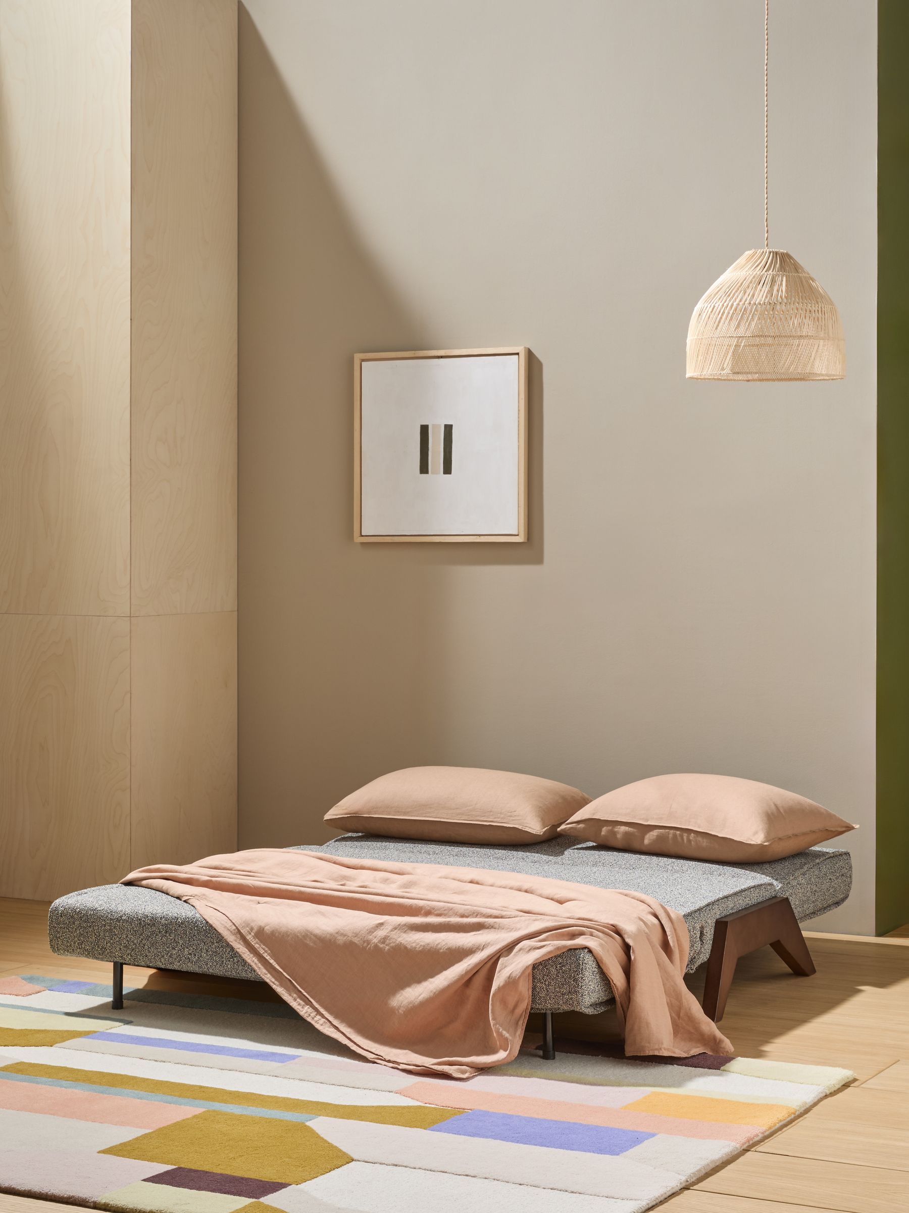 Large Kimpton 2 Seater Sofa Bed in Grey Marl Soft Touch Boucle - Image 2 of 7