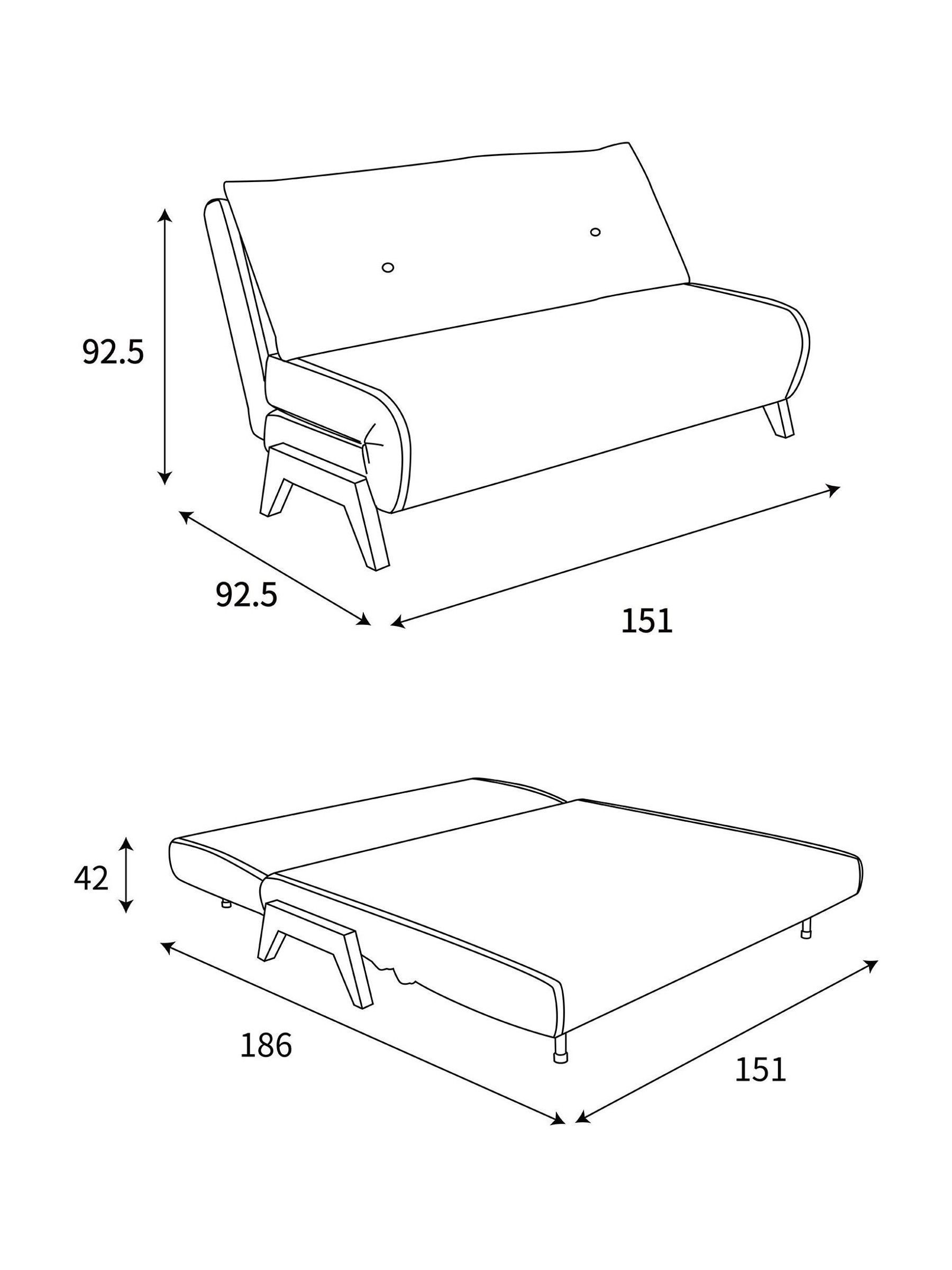 Large Kimpton 2 Seater Sofa Bed in Grey Marl Soft Touch Boucle - Image 4 of 7