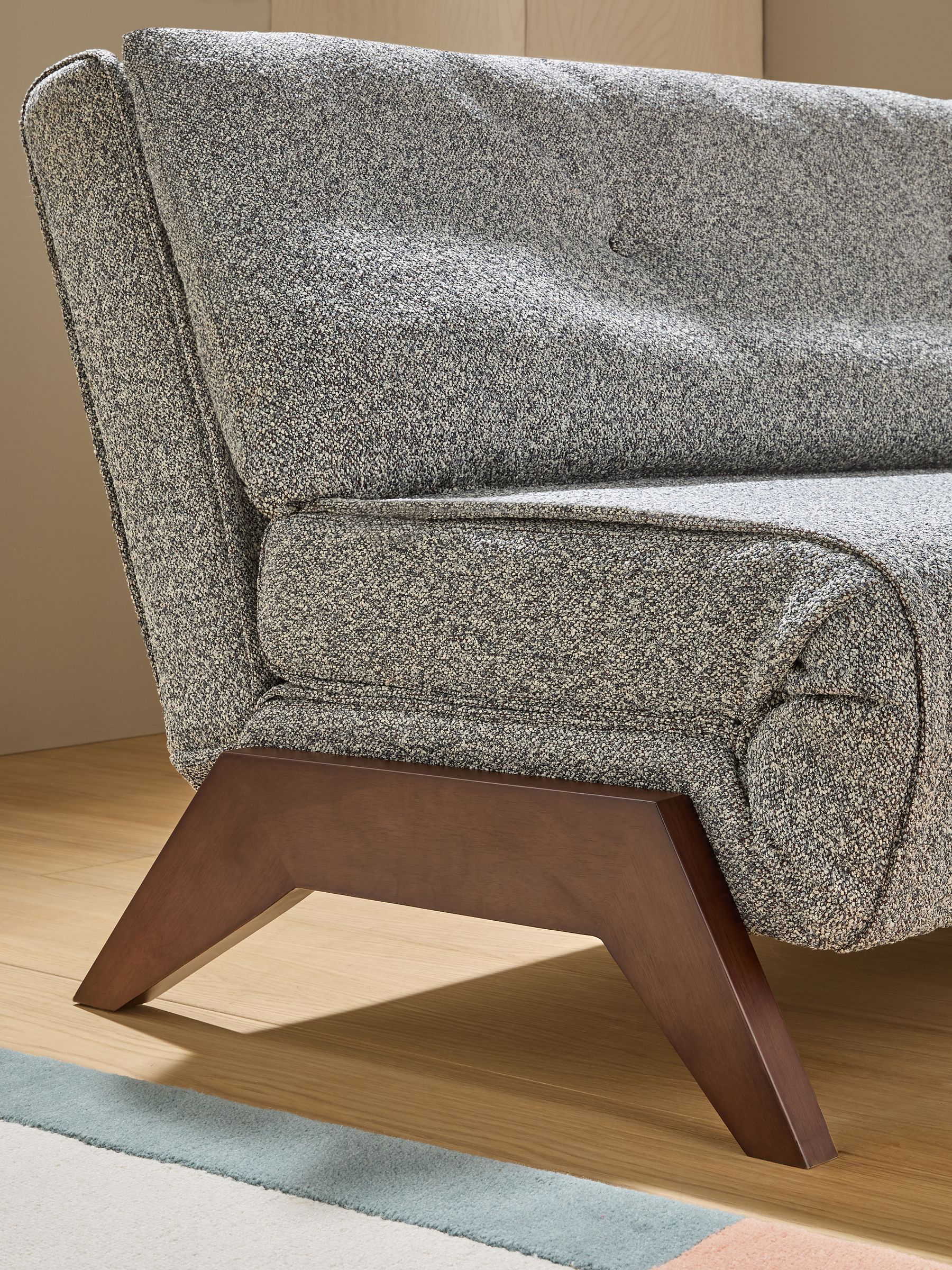 Large Kimpton 2 Seater Sofa Bed in Grey Marl Soft Touch Boucle - Image 5 of 7