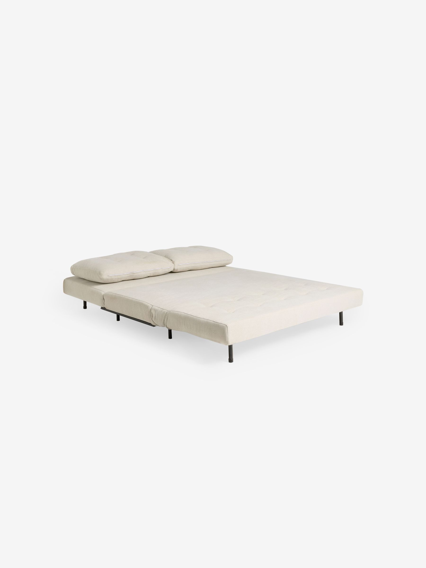 Large Lina 2 Seater Sofa Bed in Linen White Soft Textured Weave - Image 6 of 7