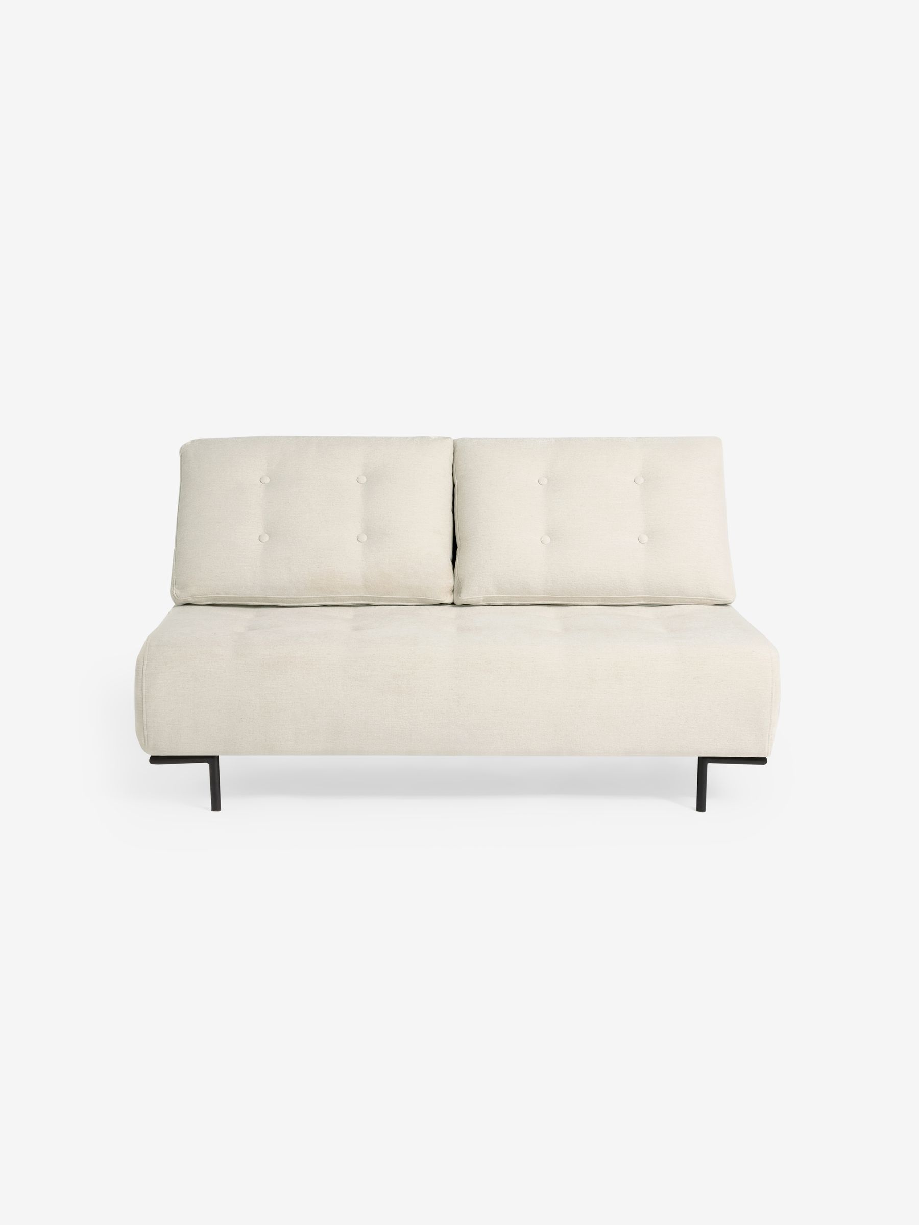 Large Lina 2 Seater Sofa Bed in Linen White Soft Textured Weave - Image 7 of 7