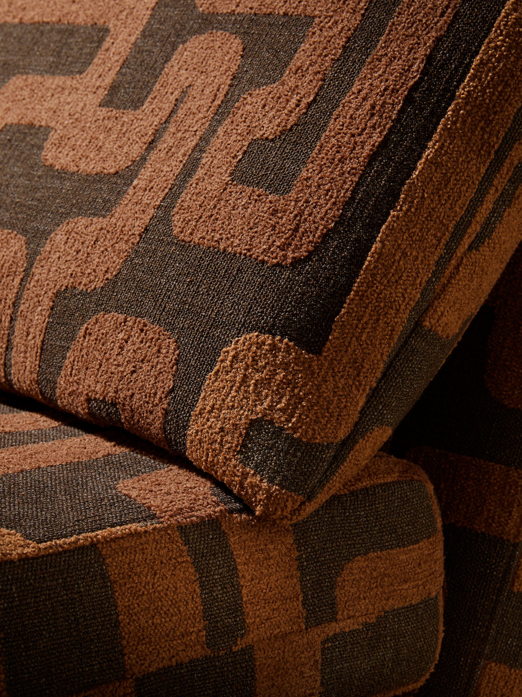 Large Elara 2 Seater Sofa Bed in Chocolate Brown Clyde Abstract - Image 4 of 6