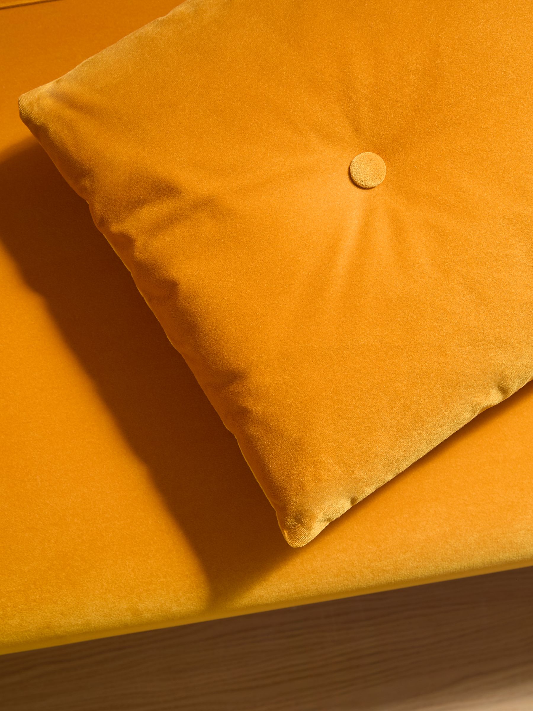 Large Haru 2 Seater Sofa Bed in Honey Yellow Velvet - Image 3 of 7