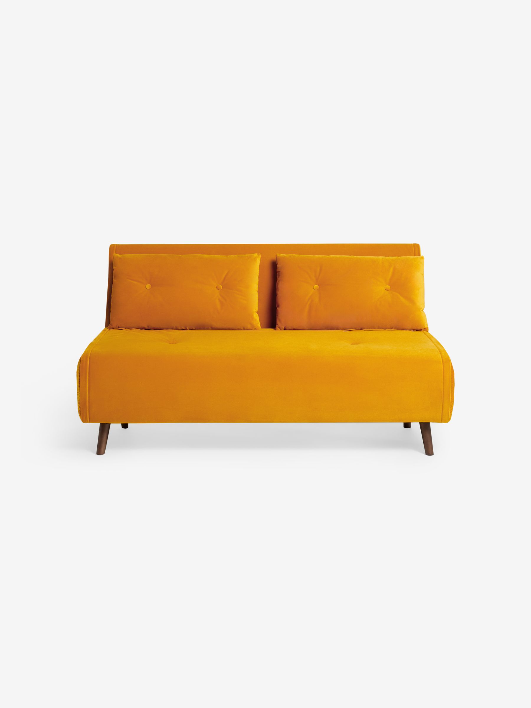 Large Haru 2 Seater Sofa Bed in Honey Yellow Velvet - Image 6 of 7