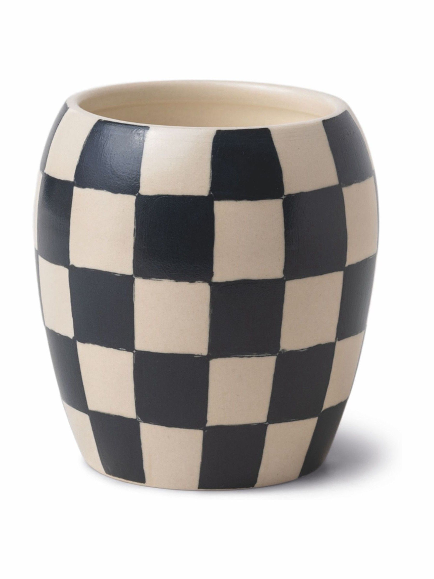 Paddywax Checkmate Black & Checkered Porcelain Candle 311g - Image 1 of 3 Paddywax Checkmate Black & Checkered Porcelain Candle 311g - Image 1 of 3