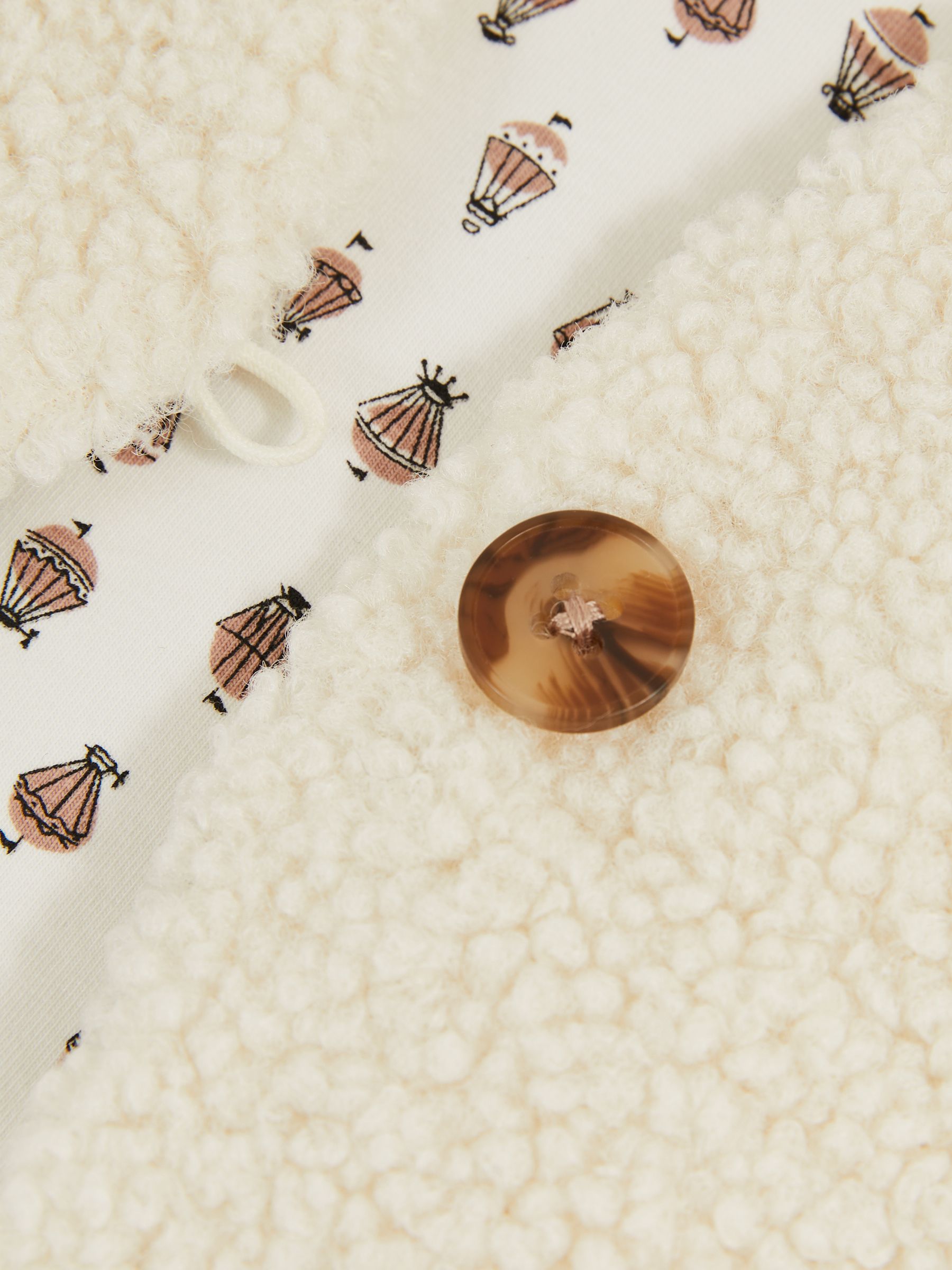 Lined Fleece Gilet in Ivory - Image 2 of 3