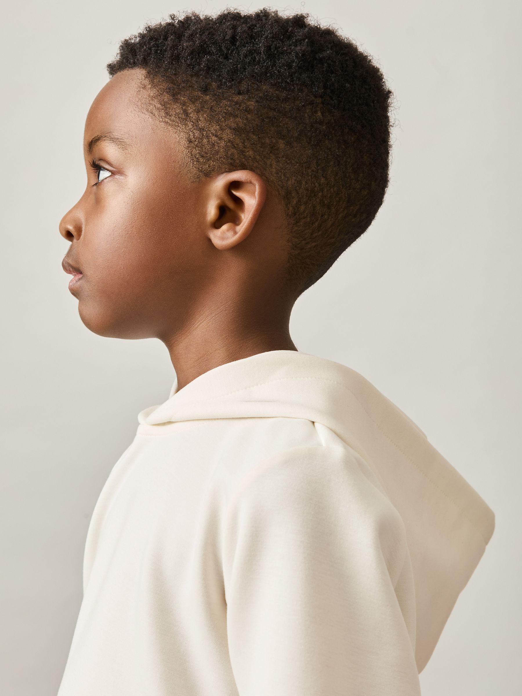 3-9 yrs Interlock Jersey Hoodie in Off White - Image 3 of 4