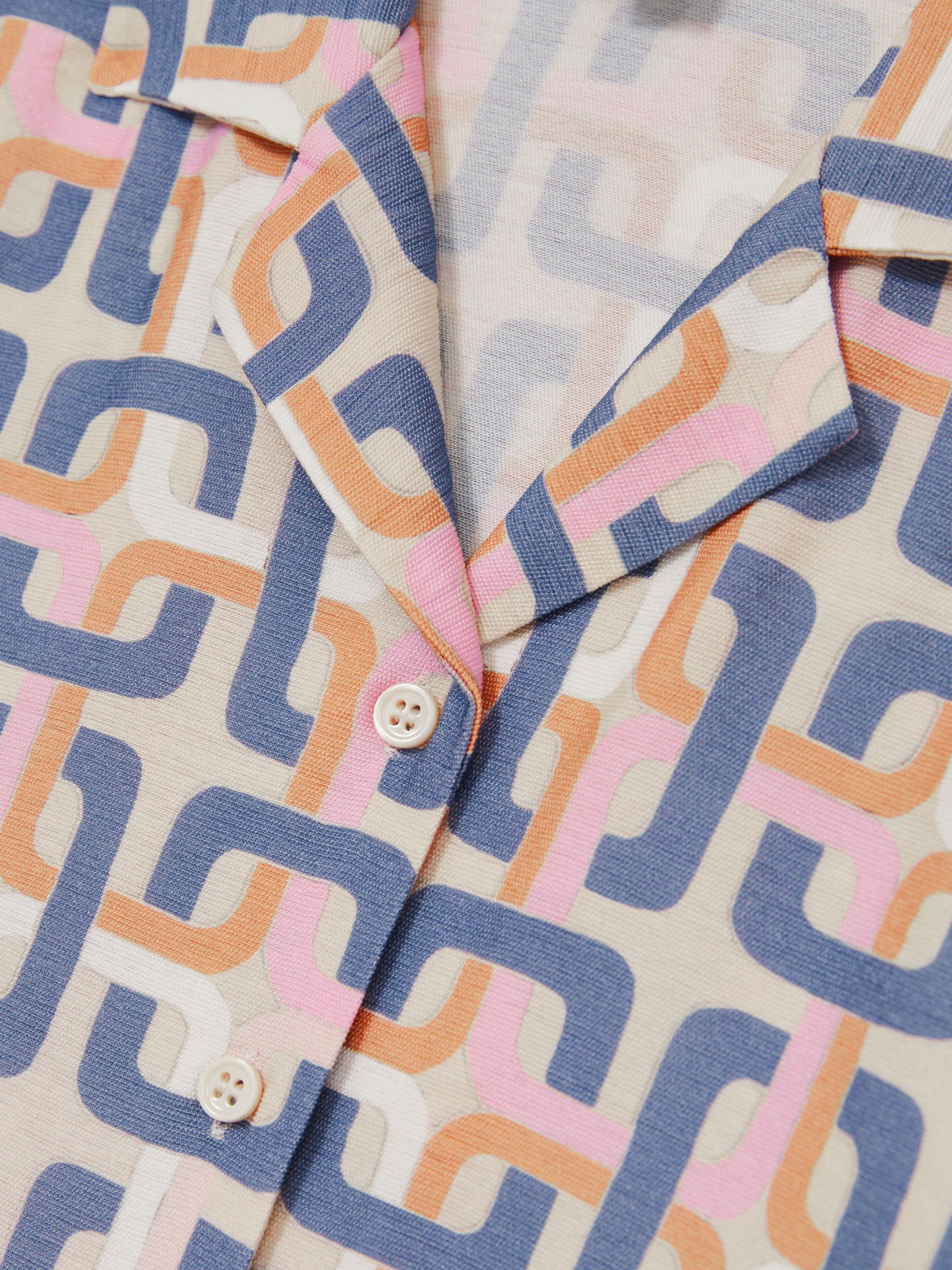 Geometric Chain Print Shirt in Multi - Image 4 of 4