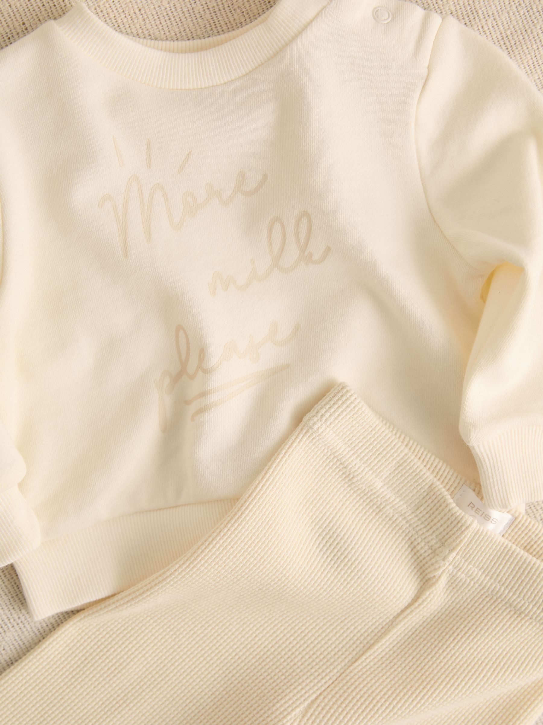 Sweatshirt And Leggings Slogan Set in Neutral - Image 2 of 4
