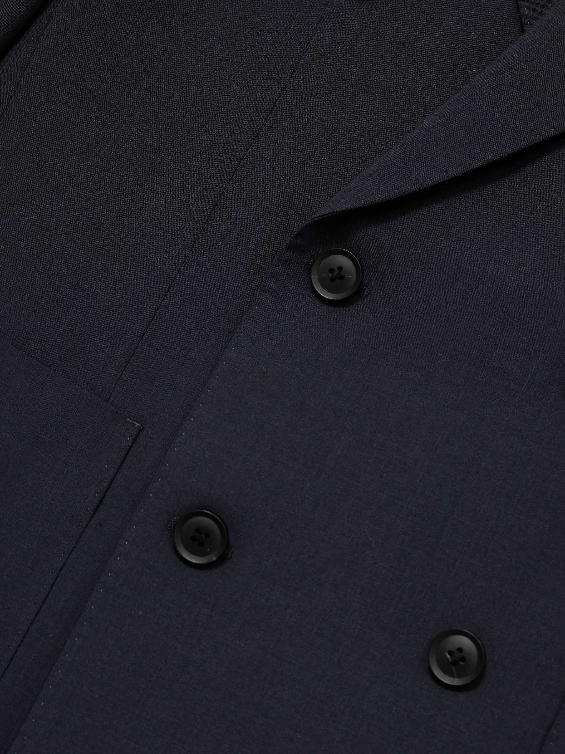 Slim-Fit Double-Breasted Wool-Blend Suit Blazer in Bright Blue - Image 9 of 9