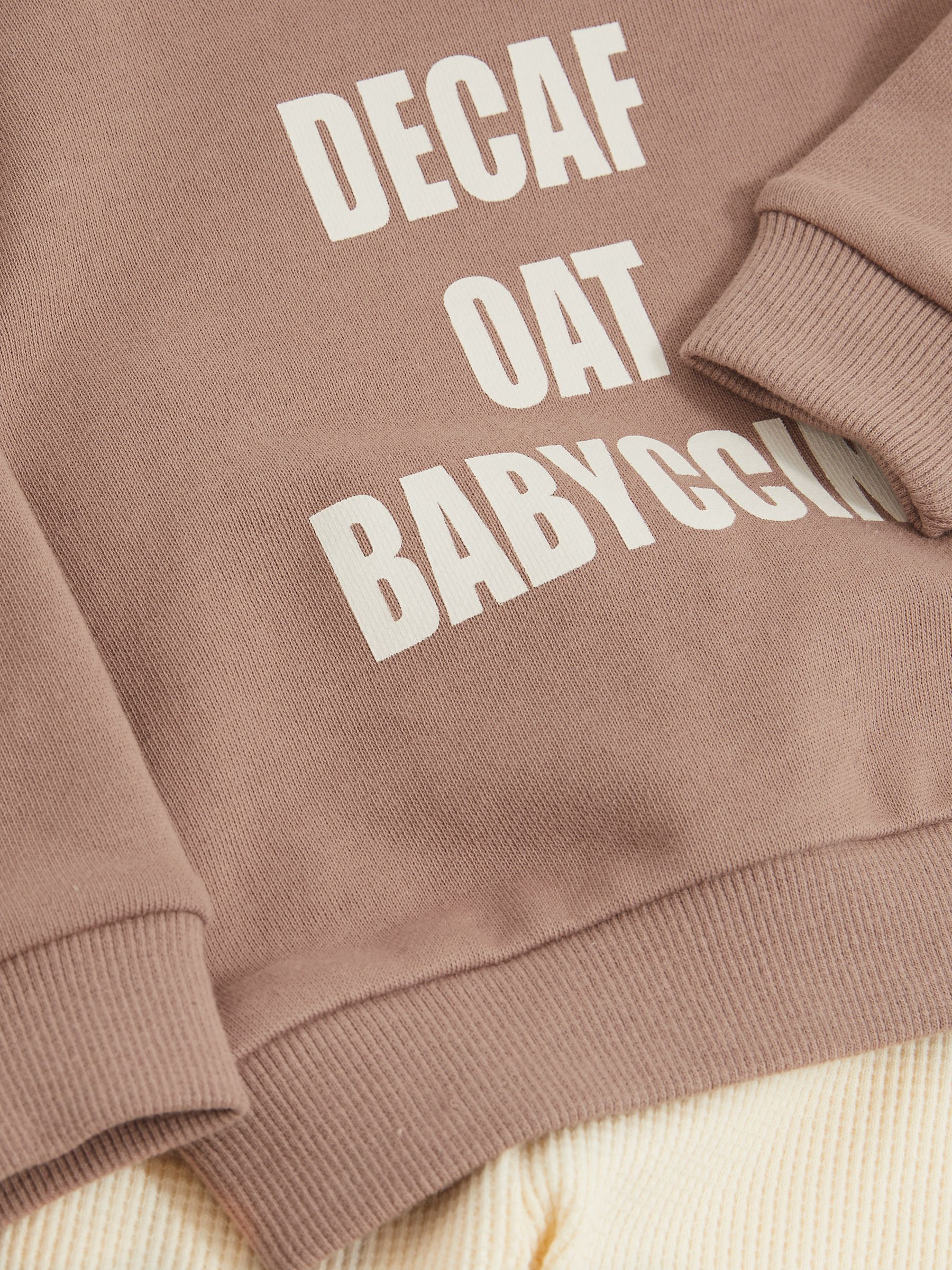 Sweatshirt And Leggings Slogan Set in Ivory - Image 3 of 4