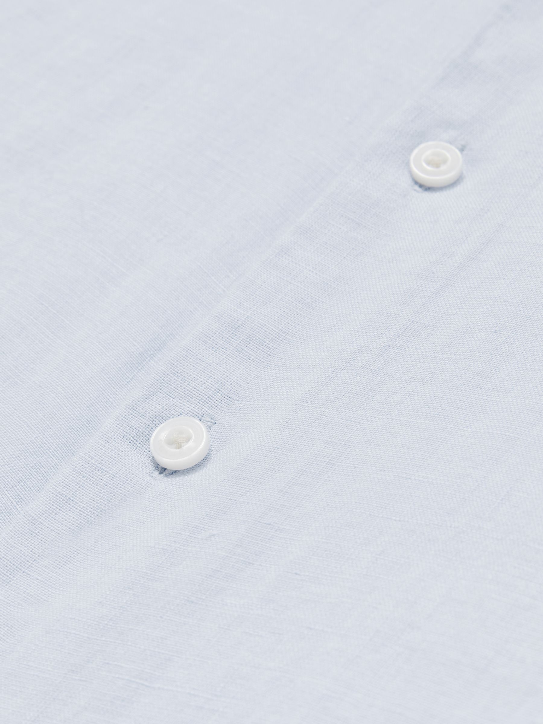 Linen Short-Sleeve Shirt in Pale Blue - Image 6 of 6