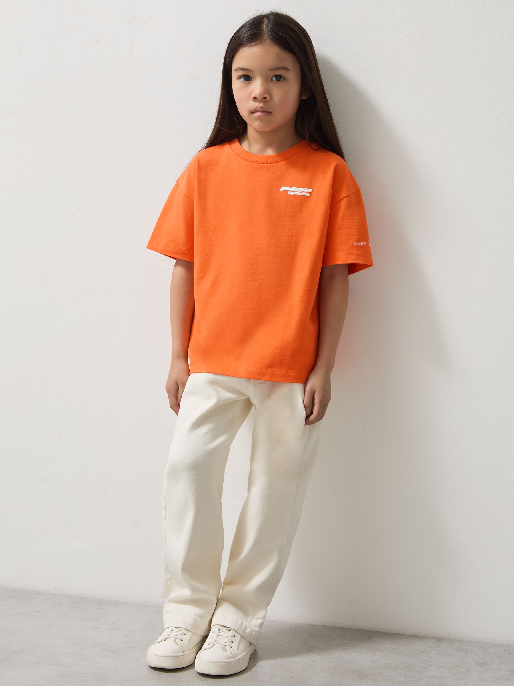 13-14 yrs McLaren F1 Team Oversize Logo T-Shirt Unisex Fit in Papaya - Image 4 of 8