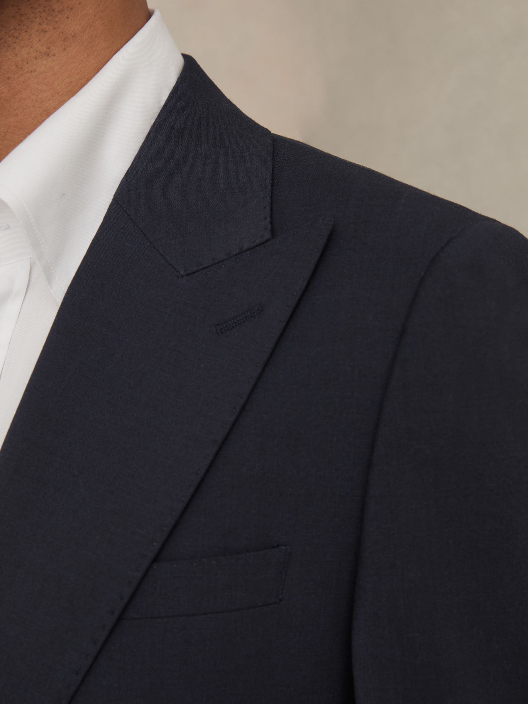Regular-Fit Single-Breasted Wool-Blend Suit Blazer in Bright Blue - Image 6 of 10