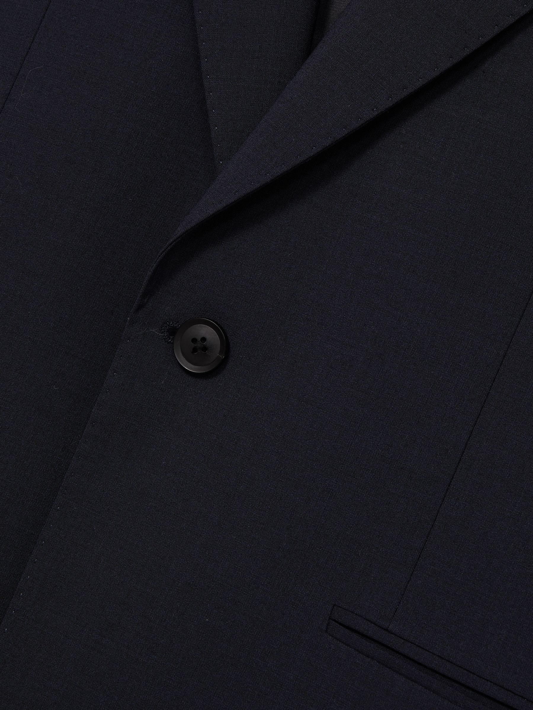 Regular-Fit Single-Breasted Wool-Blend Suit Blazer in Bright Blue - Image 9 of 10