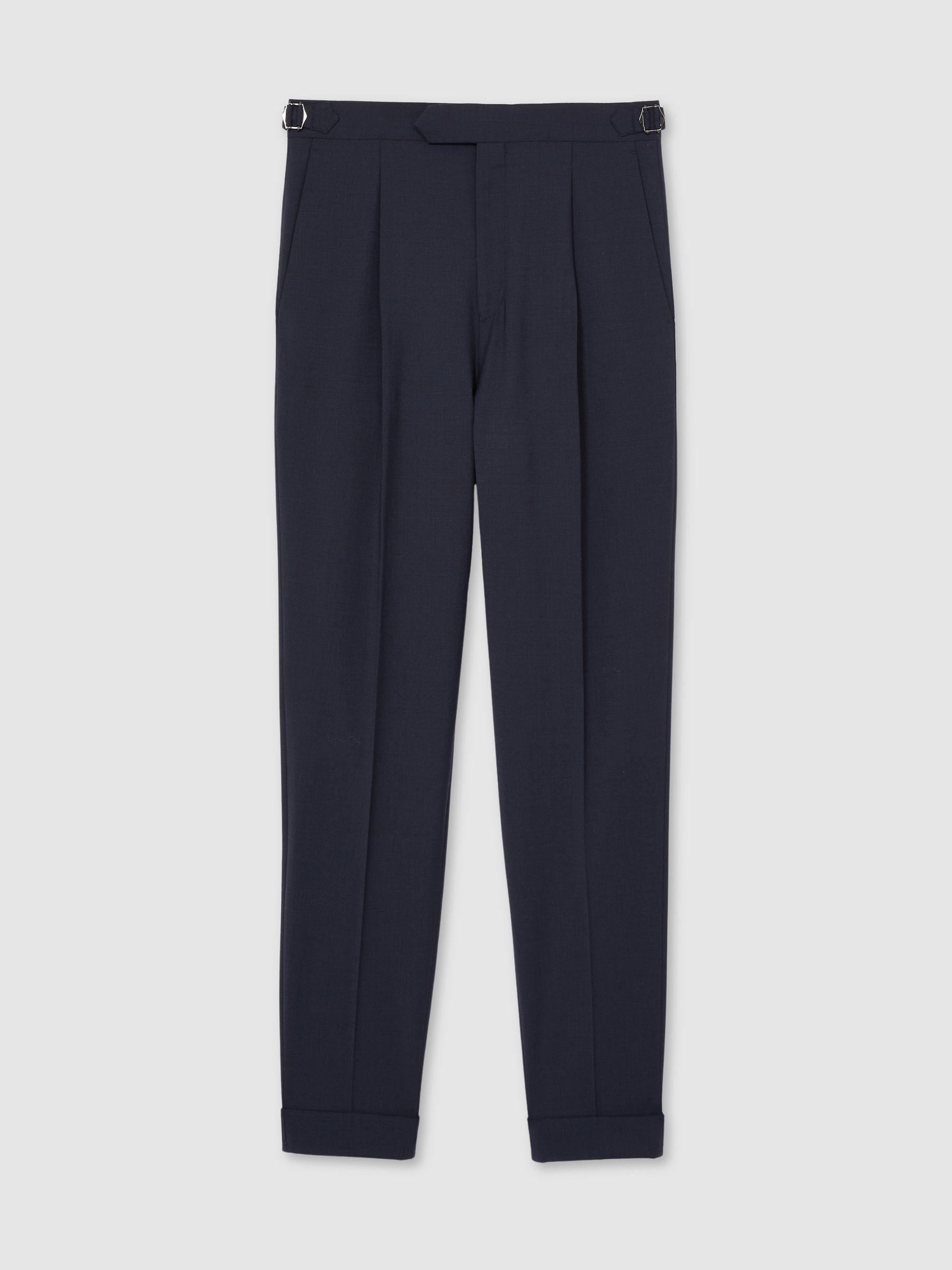 Slim Fit Wool Blend Suit Trousers in Bright Blue - Image 2 of 7