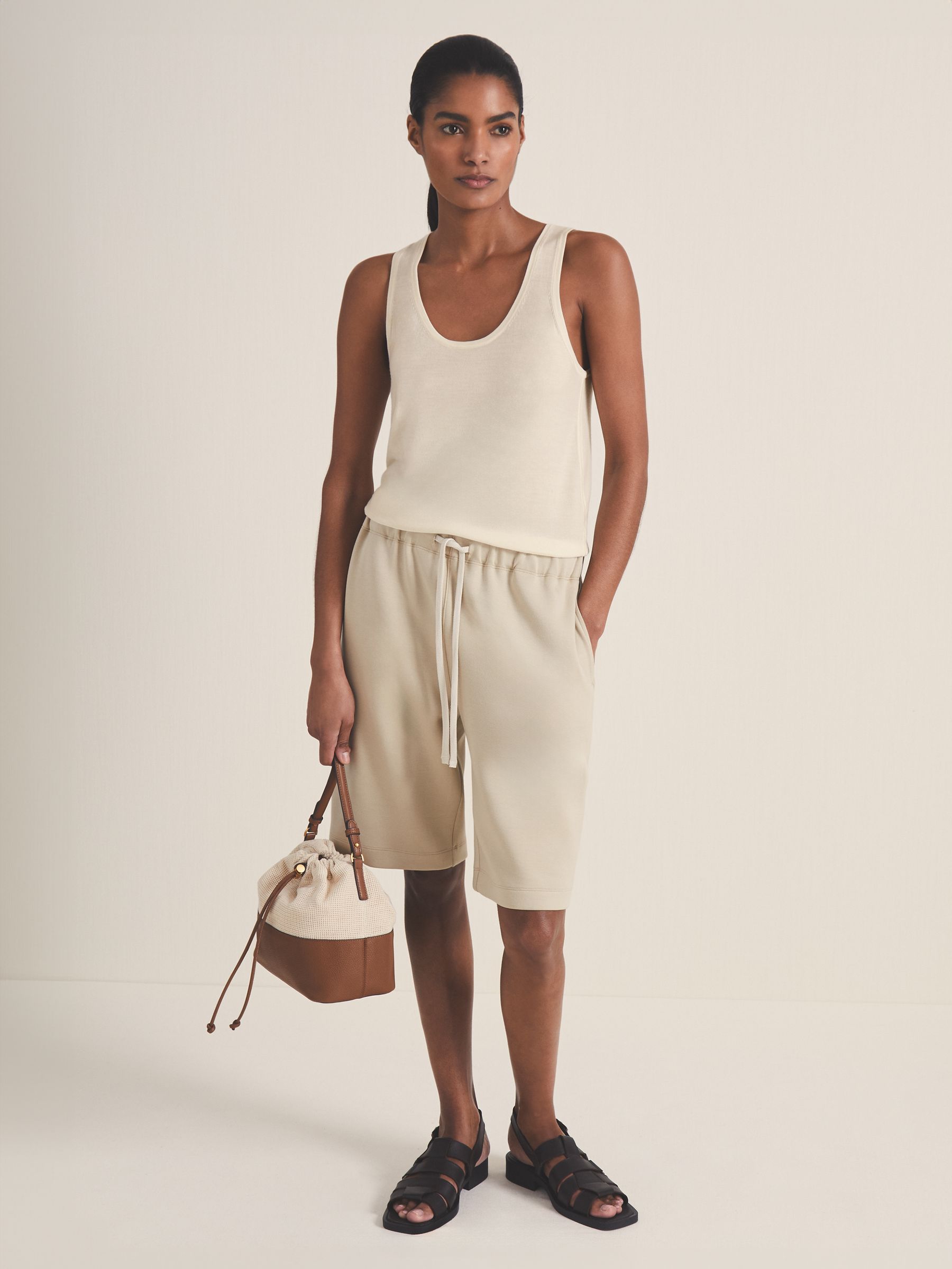 Reiss | Les 100 Ciels Wool Knit Vest in Ivory - Image 3 of 7