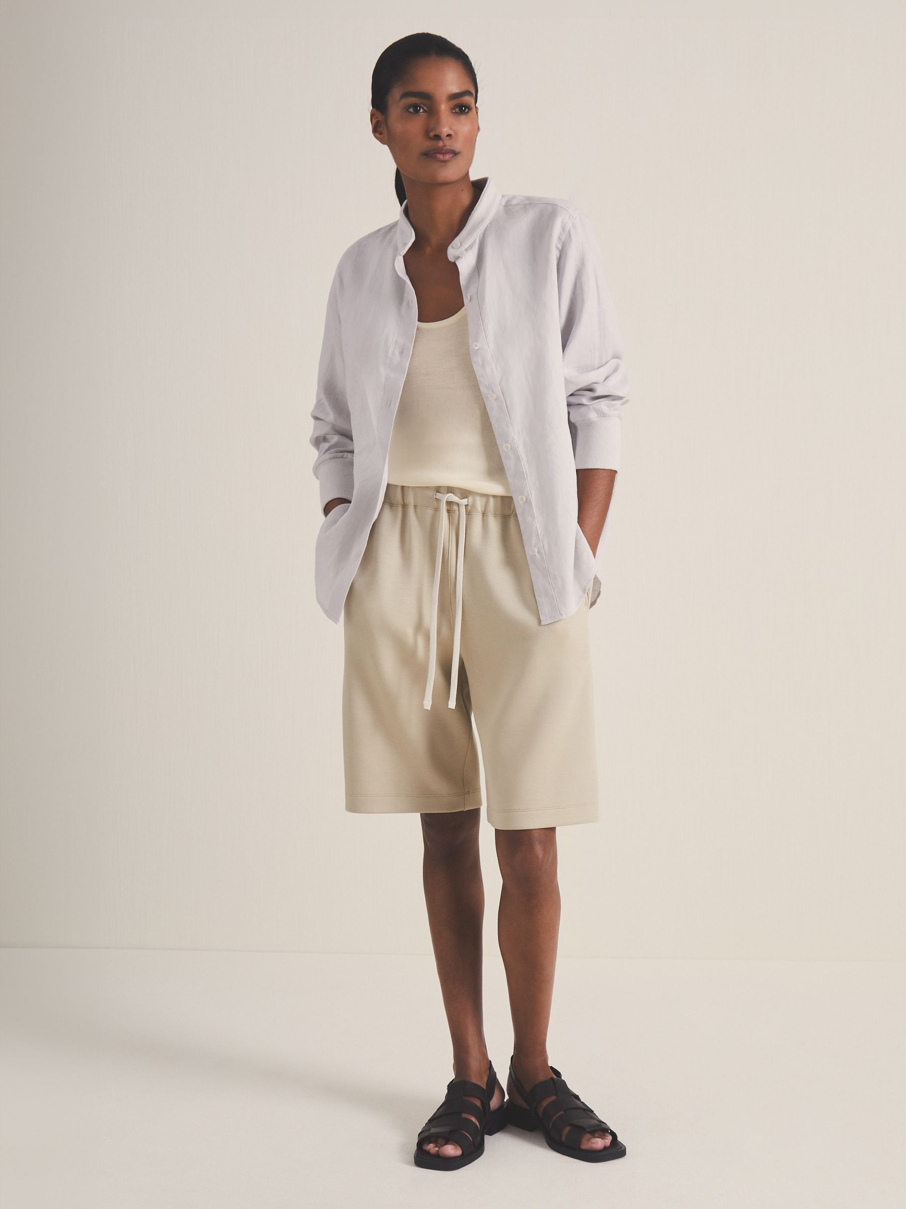 Reiss | Les 100 Ciels Wool Knit Vest in Ivory - Image 6 of 7