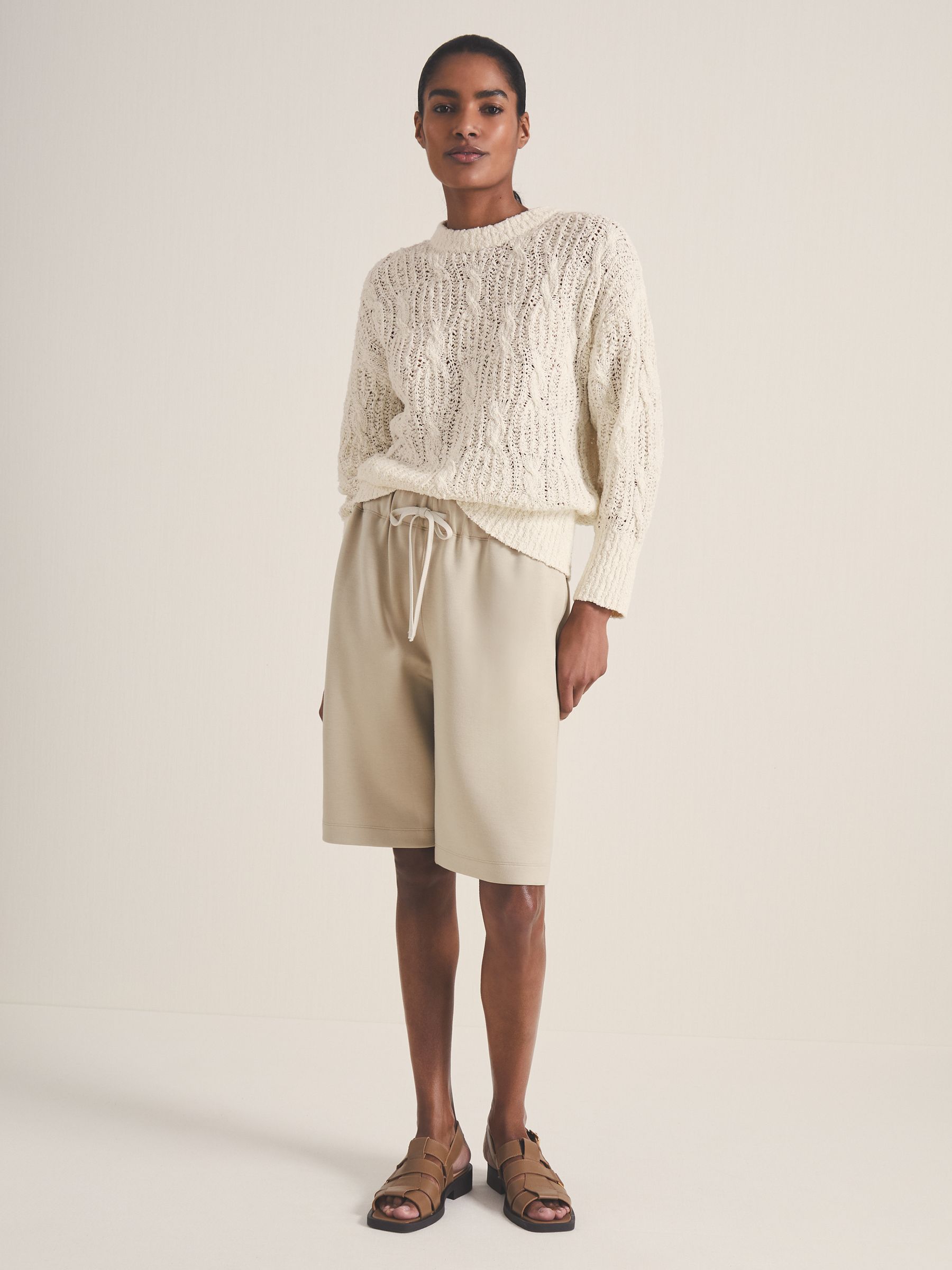 Reiss | Les 100 Ciels Bouclé Jumper in Ivory - Image 3 of 6