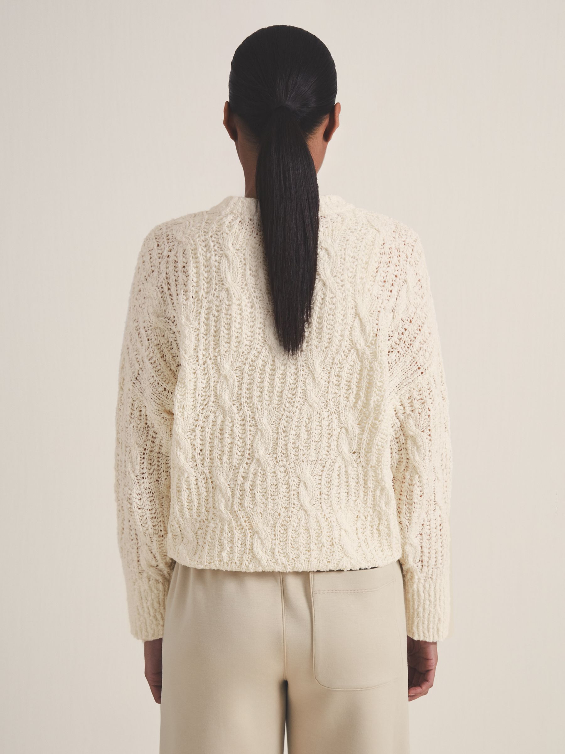 Reiss | Les 100 Ciels Bouclé Jumper in Ivory - Image 5 of 6