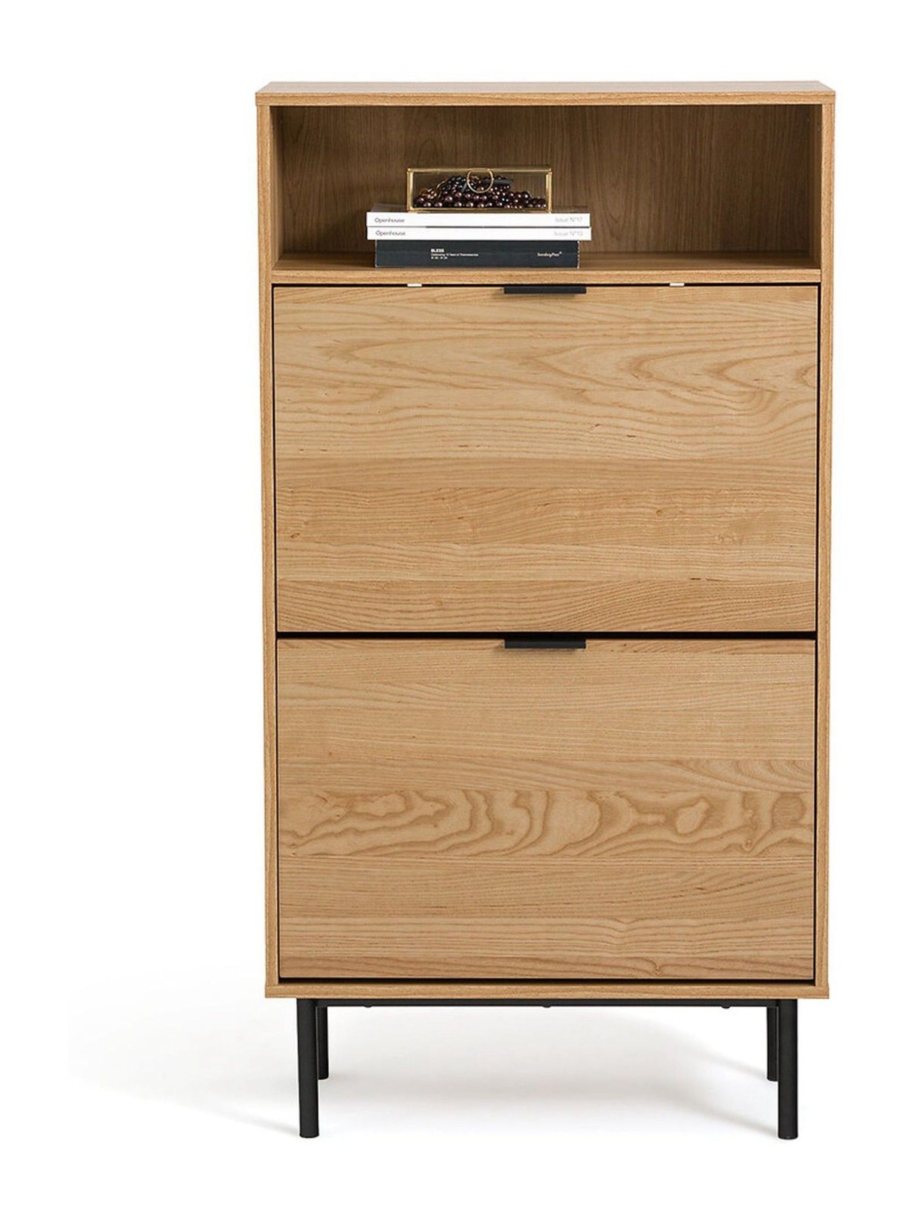 La Redoute Intérieurs Wood and Metal Jarta Ash Veneer 2-Door Shoe Cabinet - Image 6 of 6