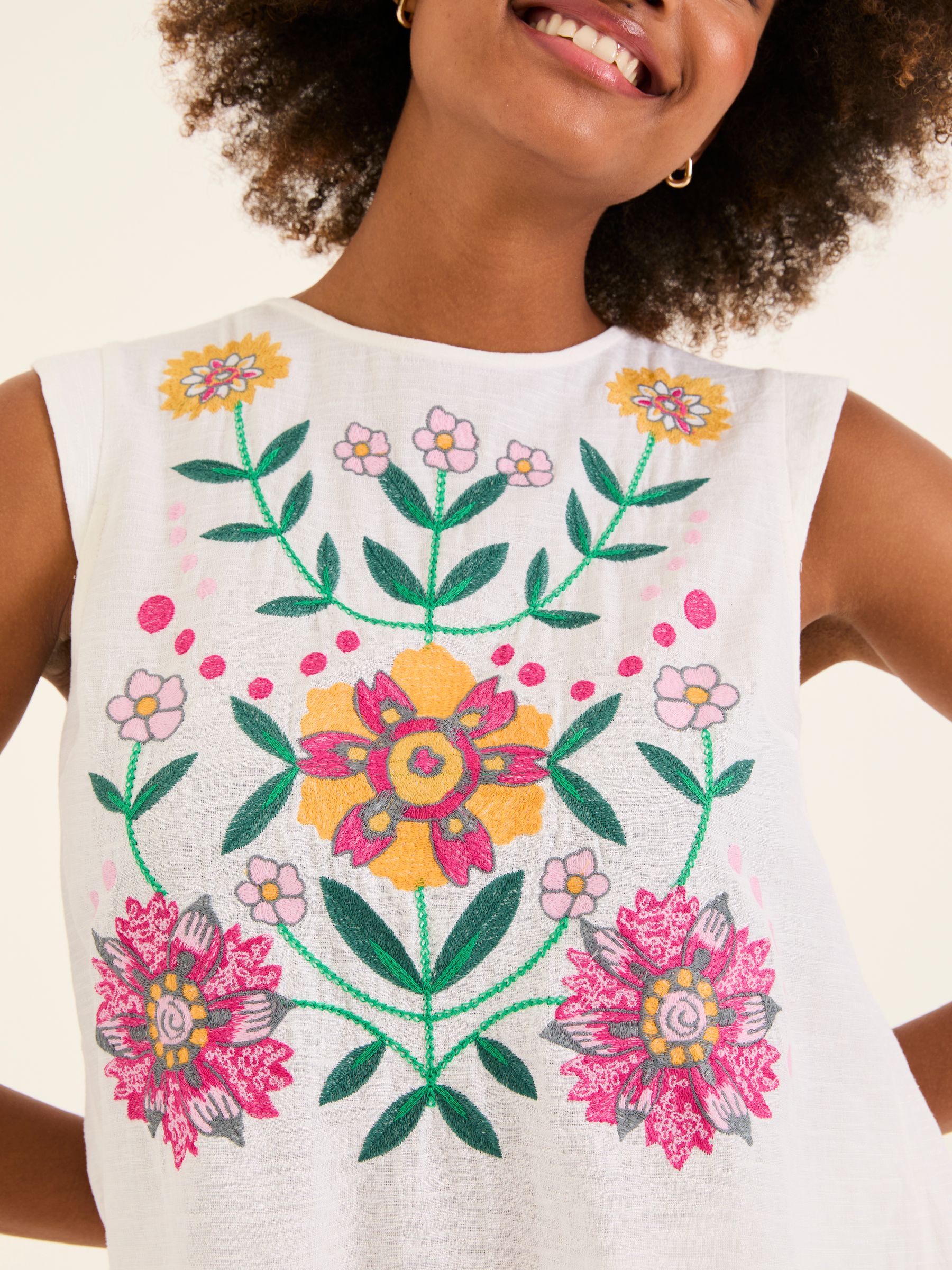 Fliss Ivory Embroidered Cami - Image 6 of 7