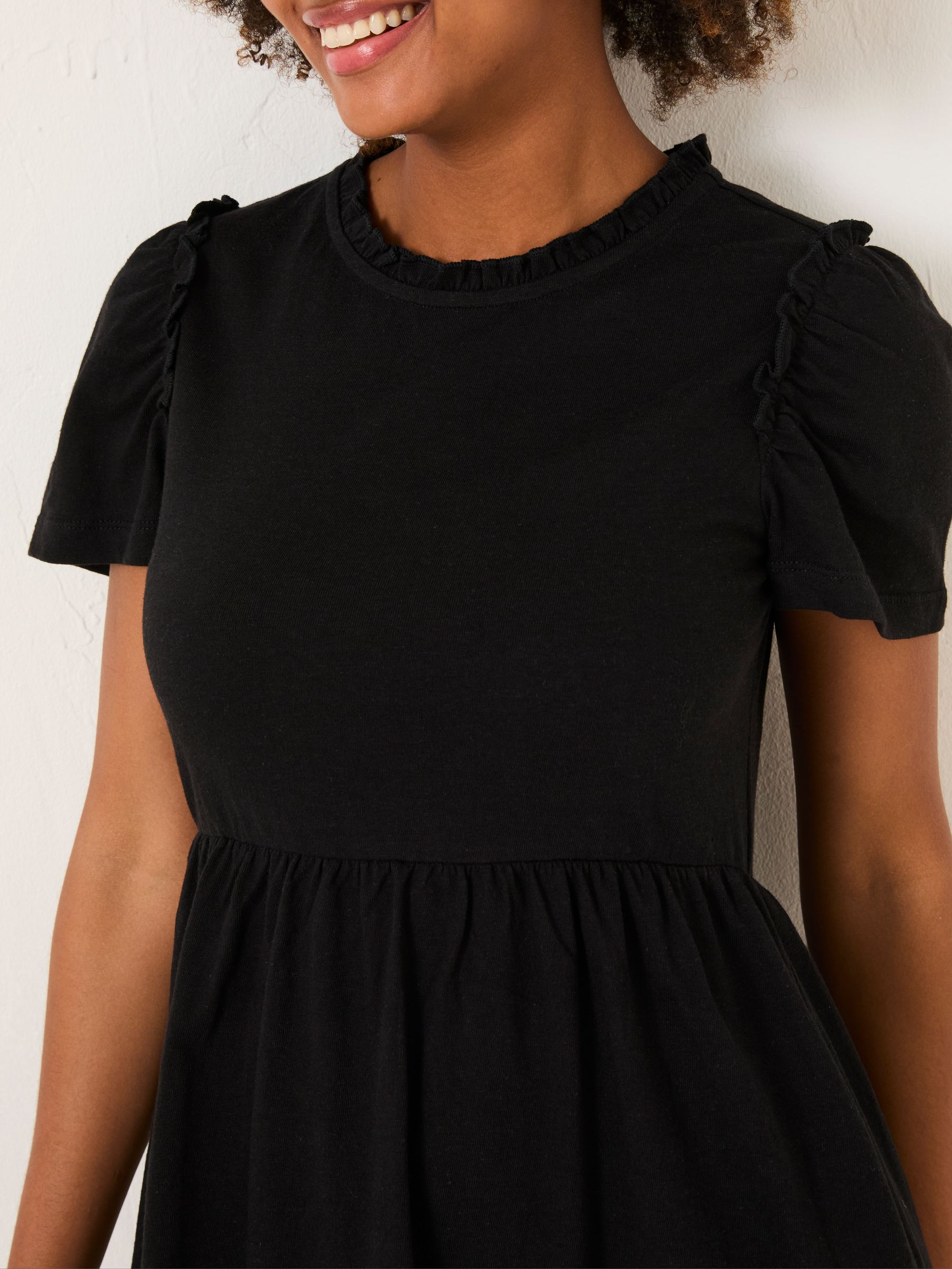 black jersey dress mini One Side Tie Jersey Mini Dress -Black, Medium | Hazel and Olive