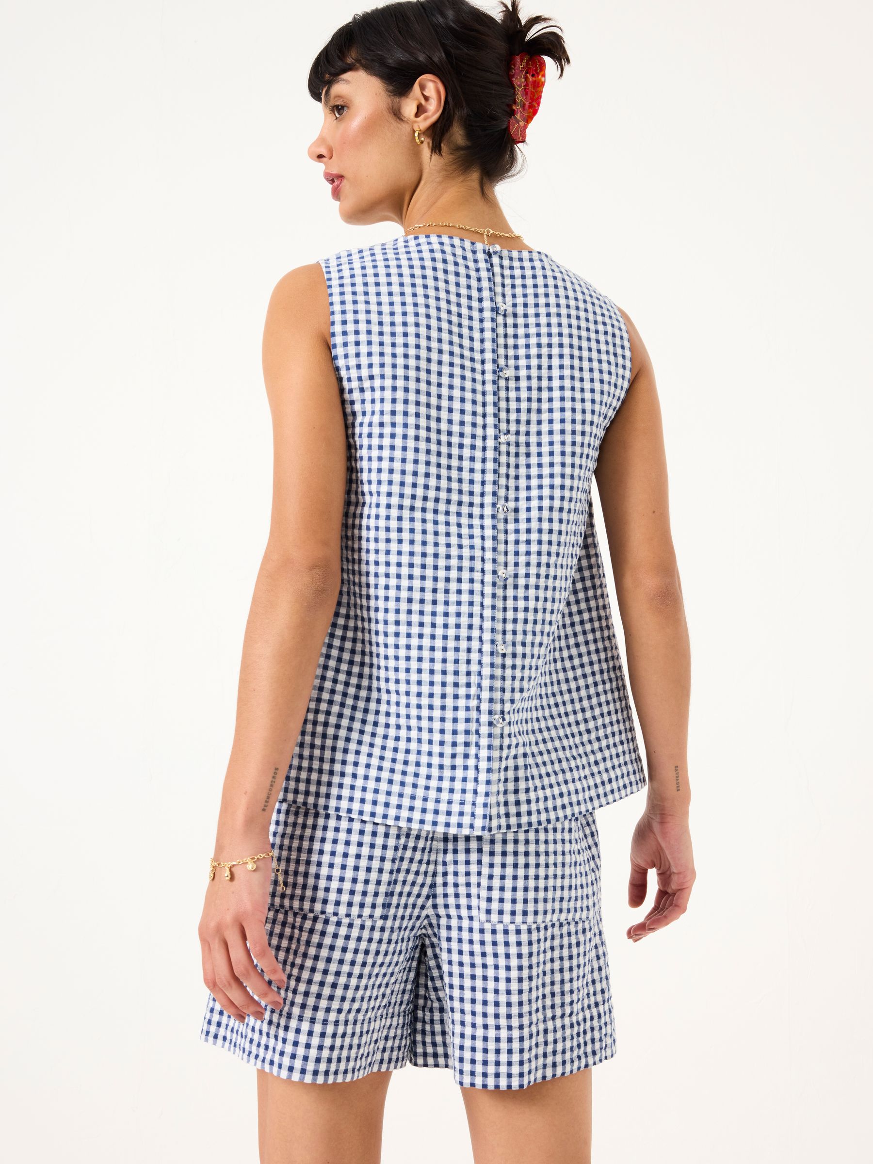 Etta Navy Gingham Cami - Image 3 of 6
