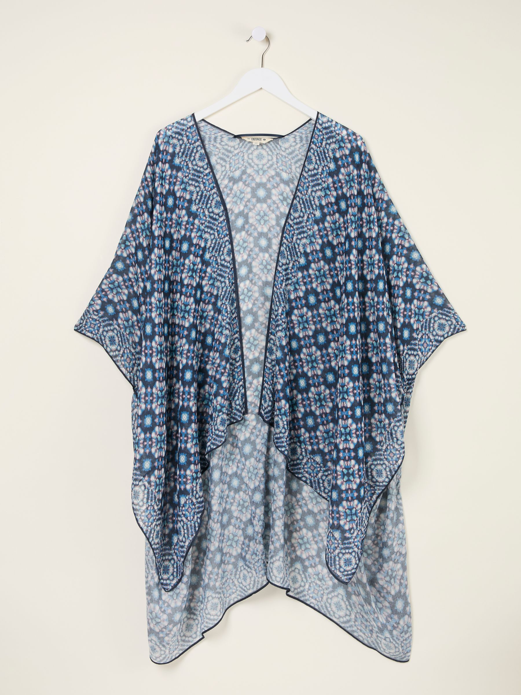 Blue Geometric Printed Kimono - Image 3 of 3
