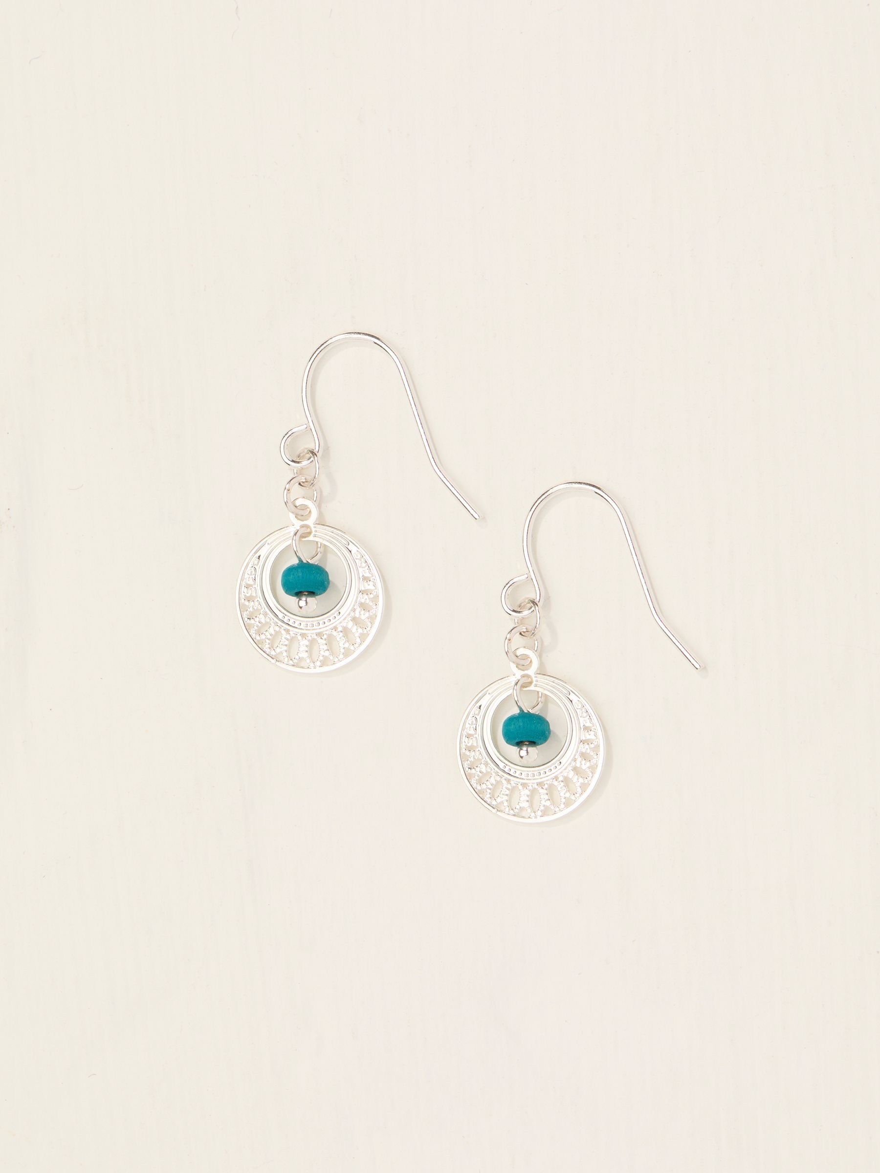 Silver Tone Filagree Drop Earrings - Image 1 of 2