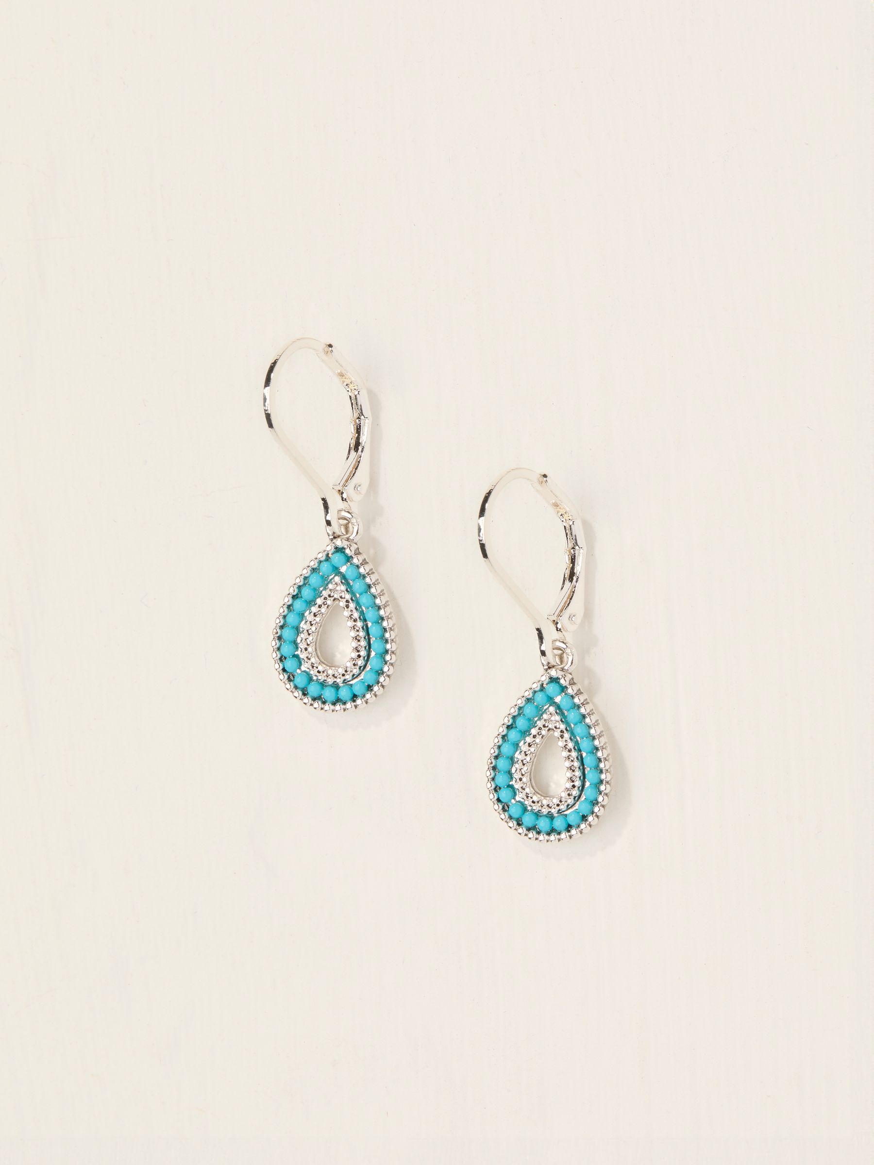 Silver Tone Teardrop Earrings - Image 2 of 2