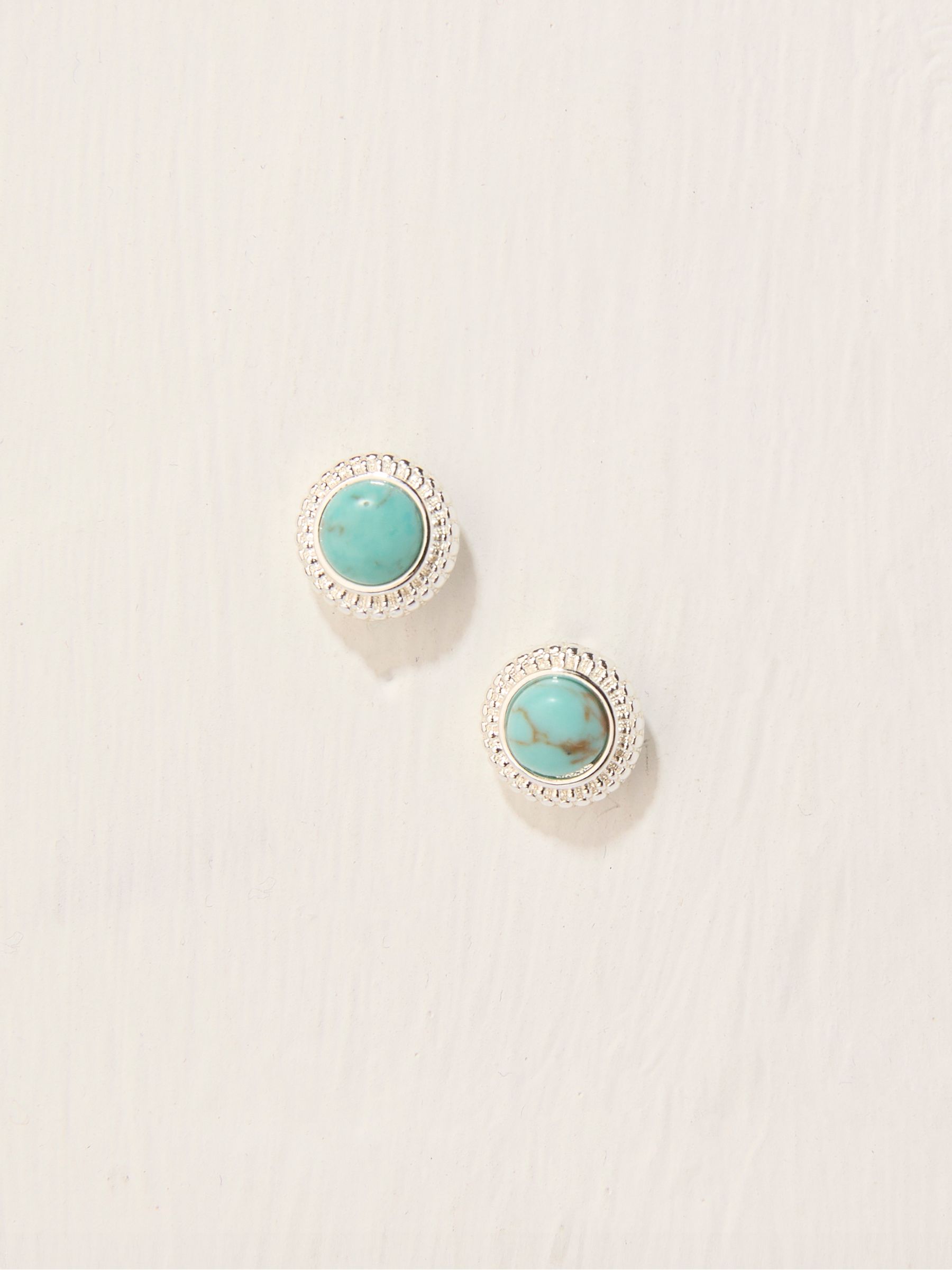 Silver Tone Stone Stud Earrings - Image 1 of 2