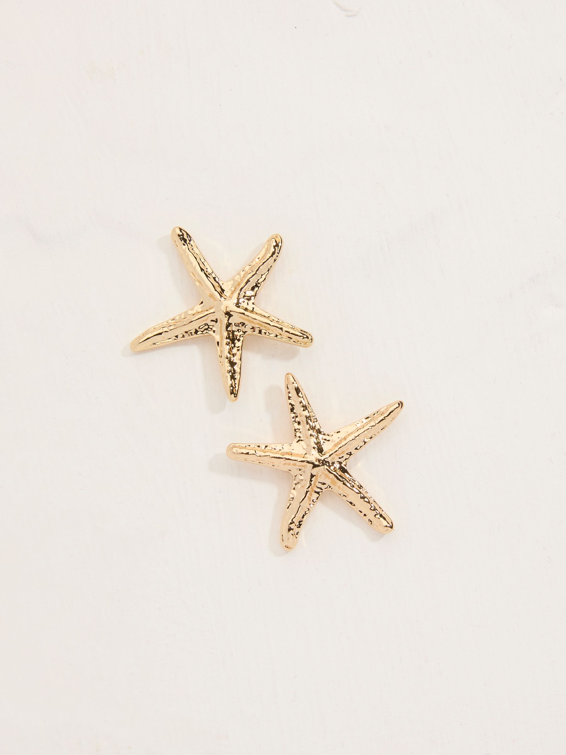 Gold Coloured Large Starfish Stud Earrings - Image 1 of 2