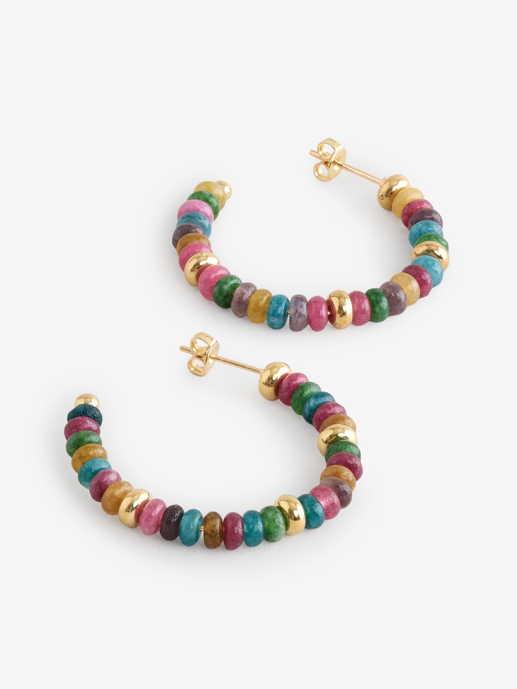 Multi Beaded Hoop Earrings - Image 3 of 3