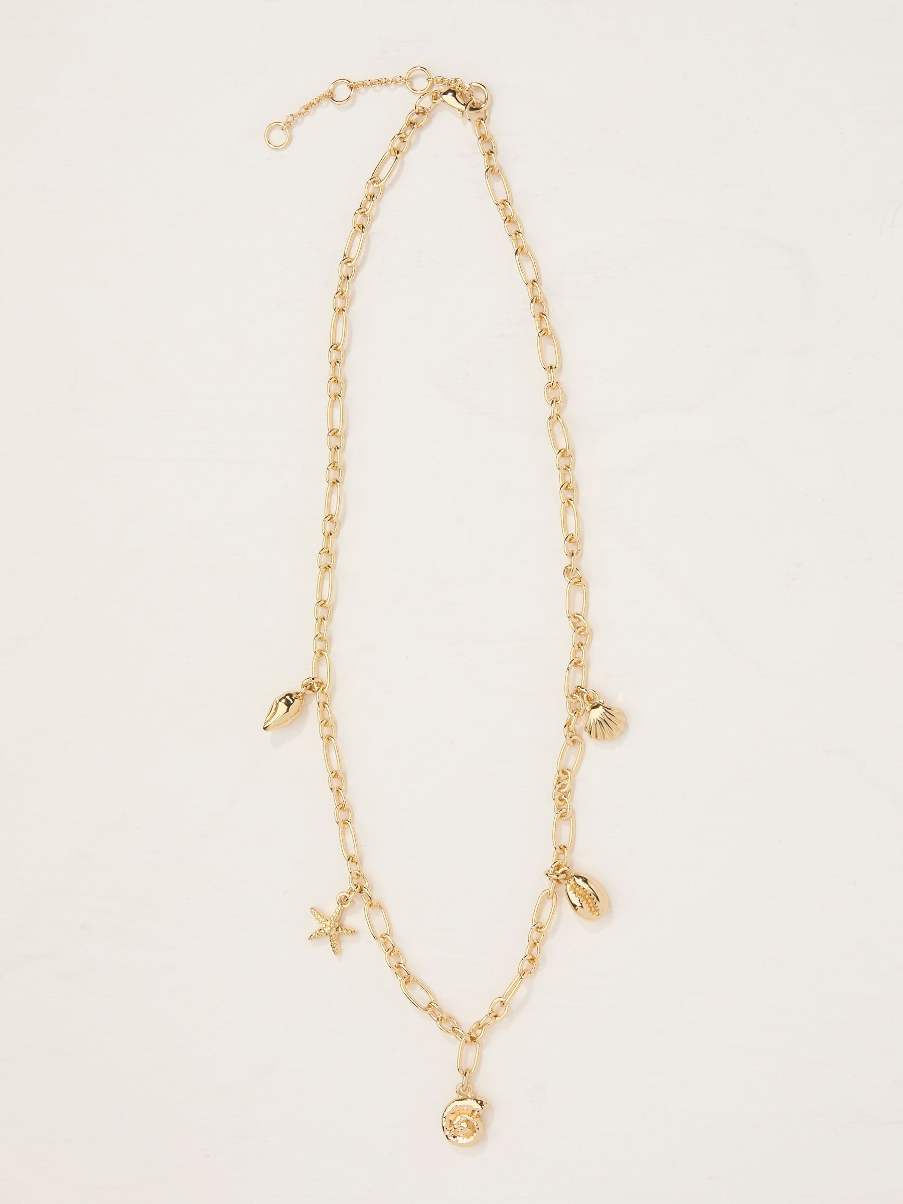 Gold Tone Shell Charm Necklace - Image 3 of 4