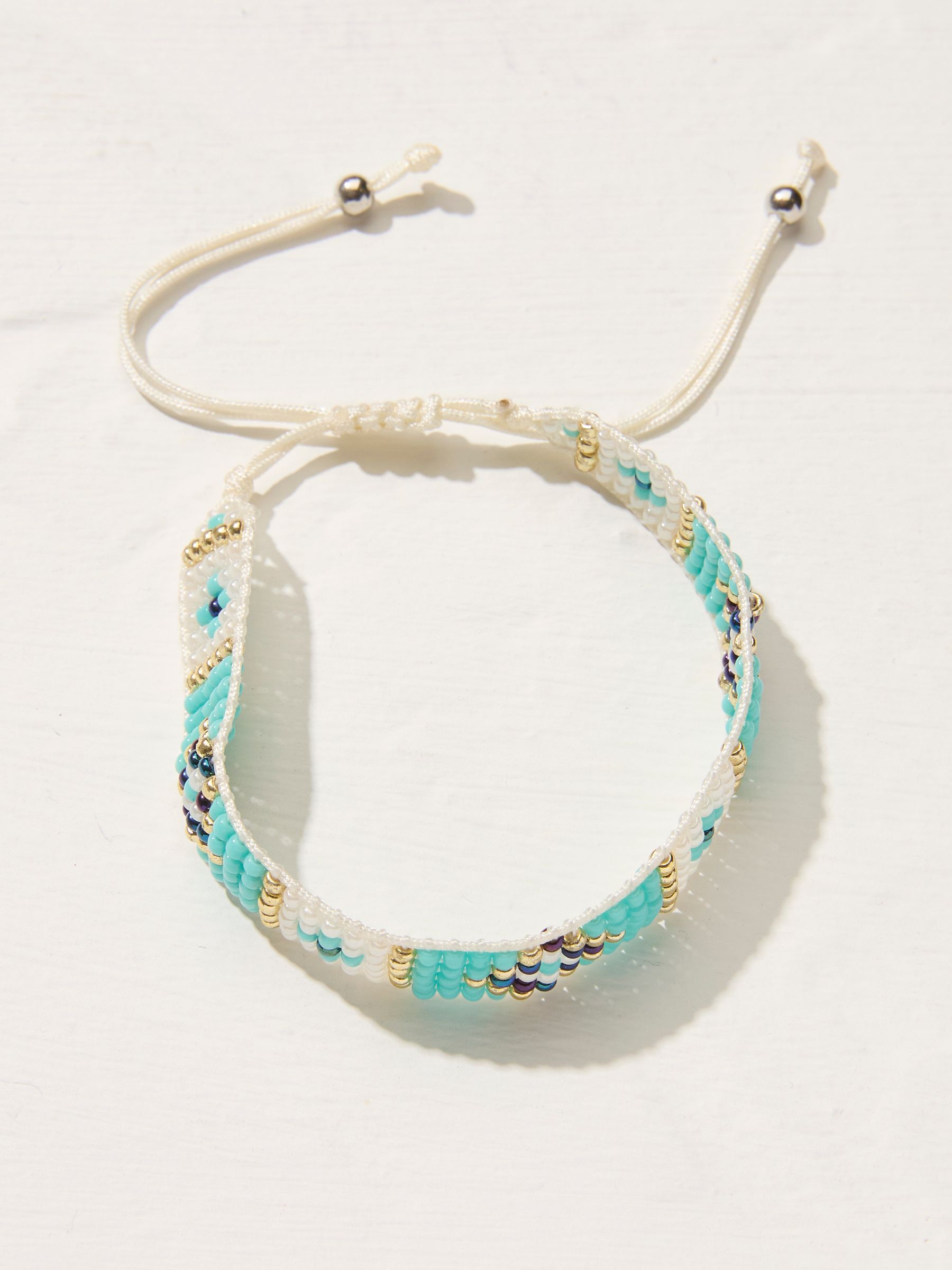 Turquoise Blue Woven Bracelet - Image 1 of 2