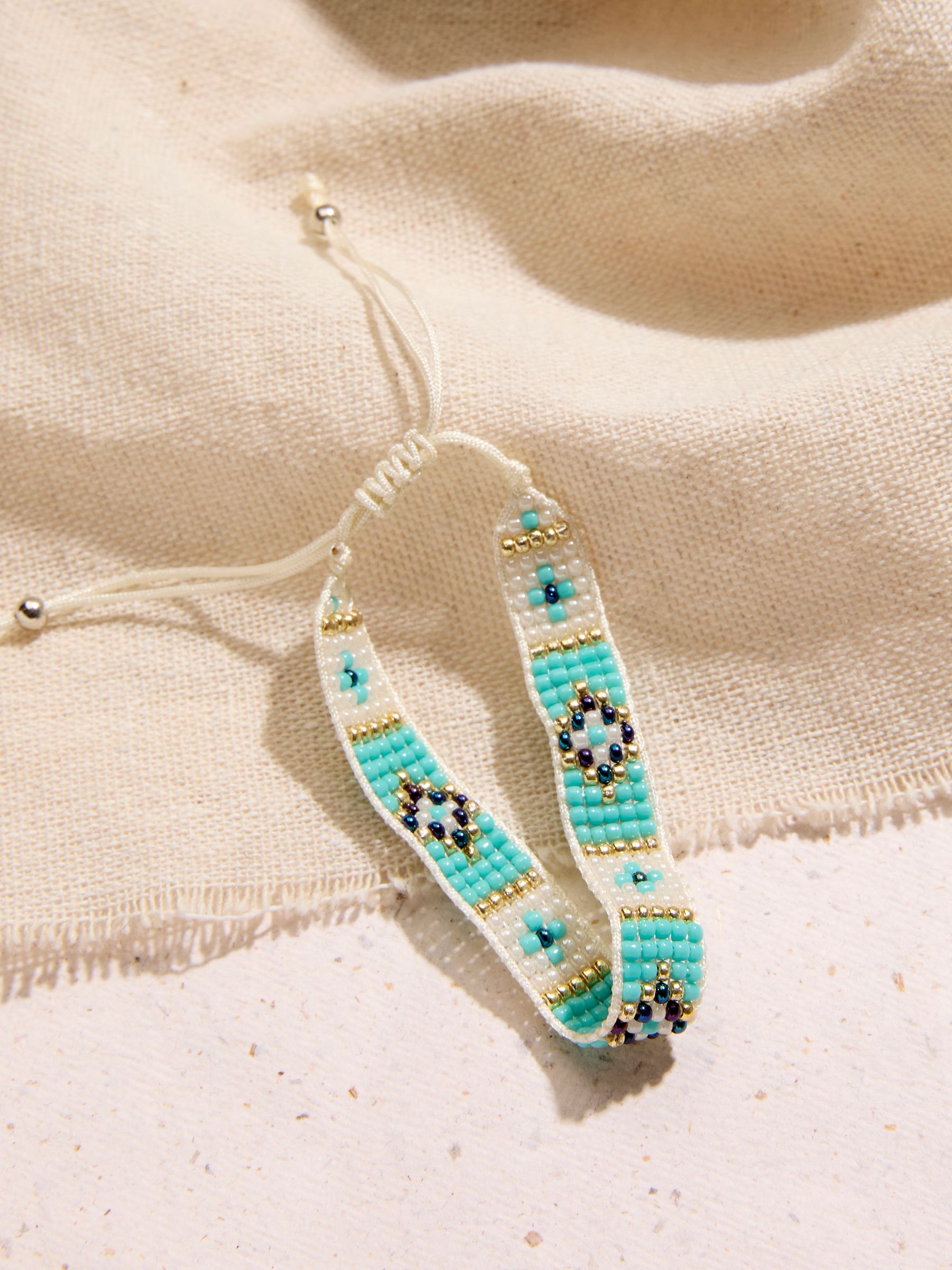 Turquoise Blue Woven Bracelet - Image 2 of 2