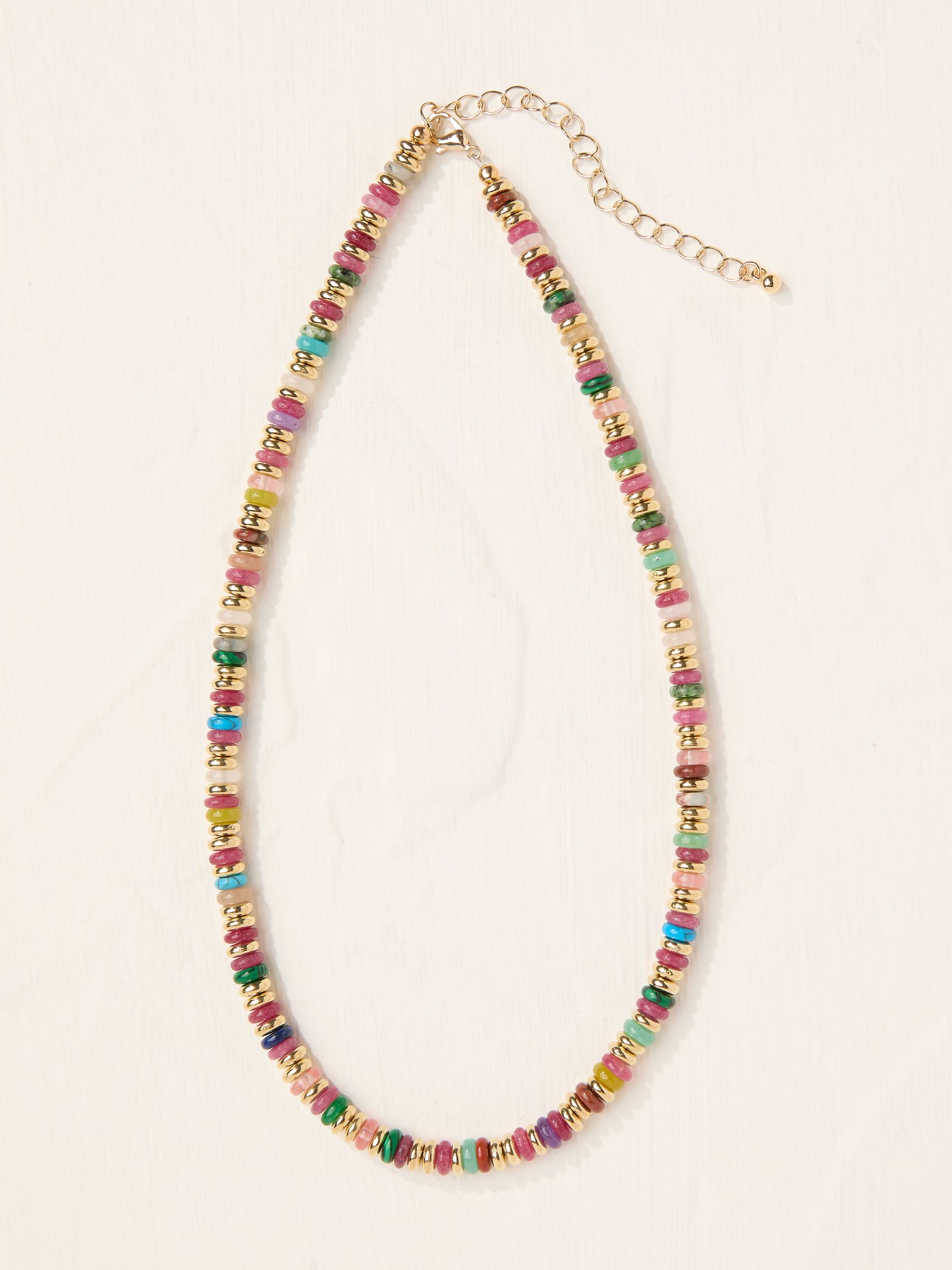 Multi Bright Beaded Necklace FatFace