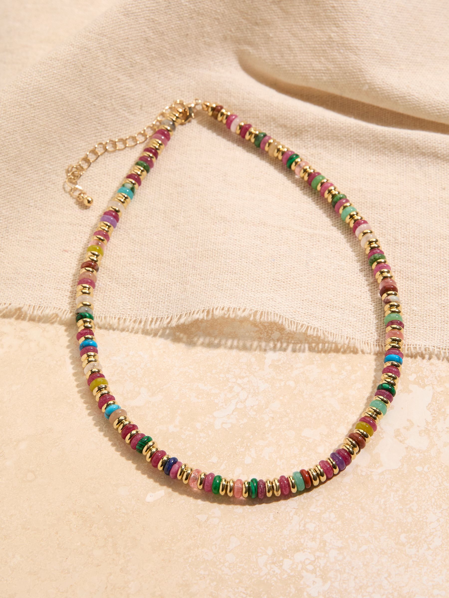 Multi Bright Beaded Necklace - Image 2 of 2