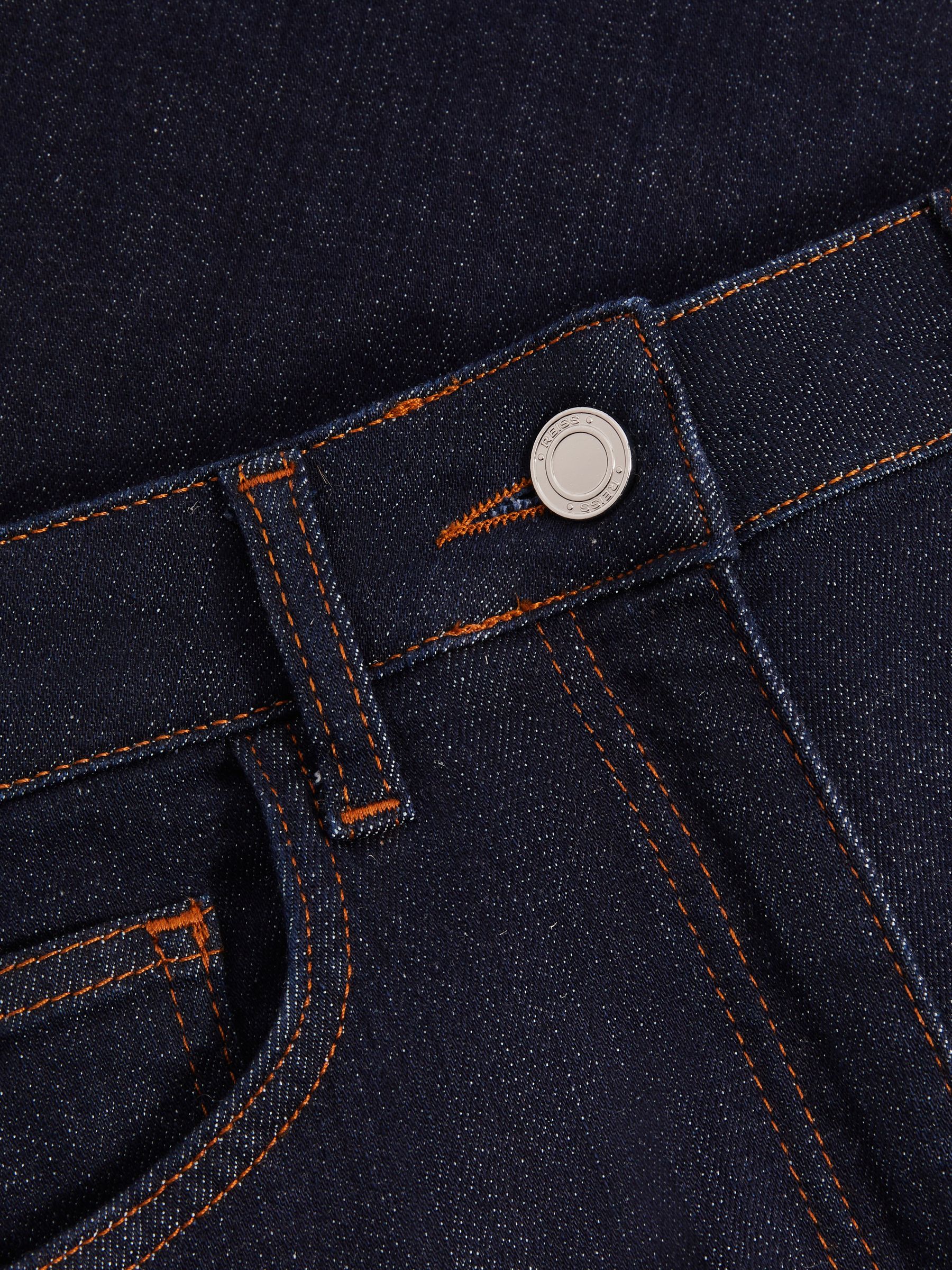 Mid-Rise Flared Jeans in Dark Blue - image 2