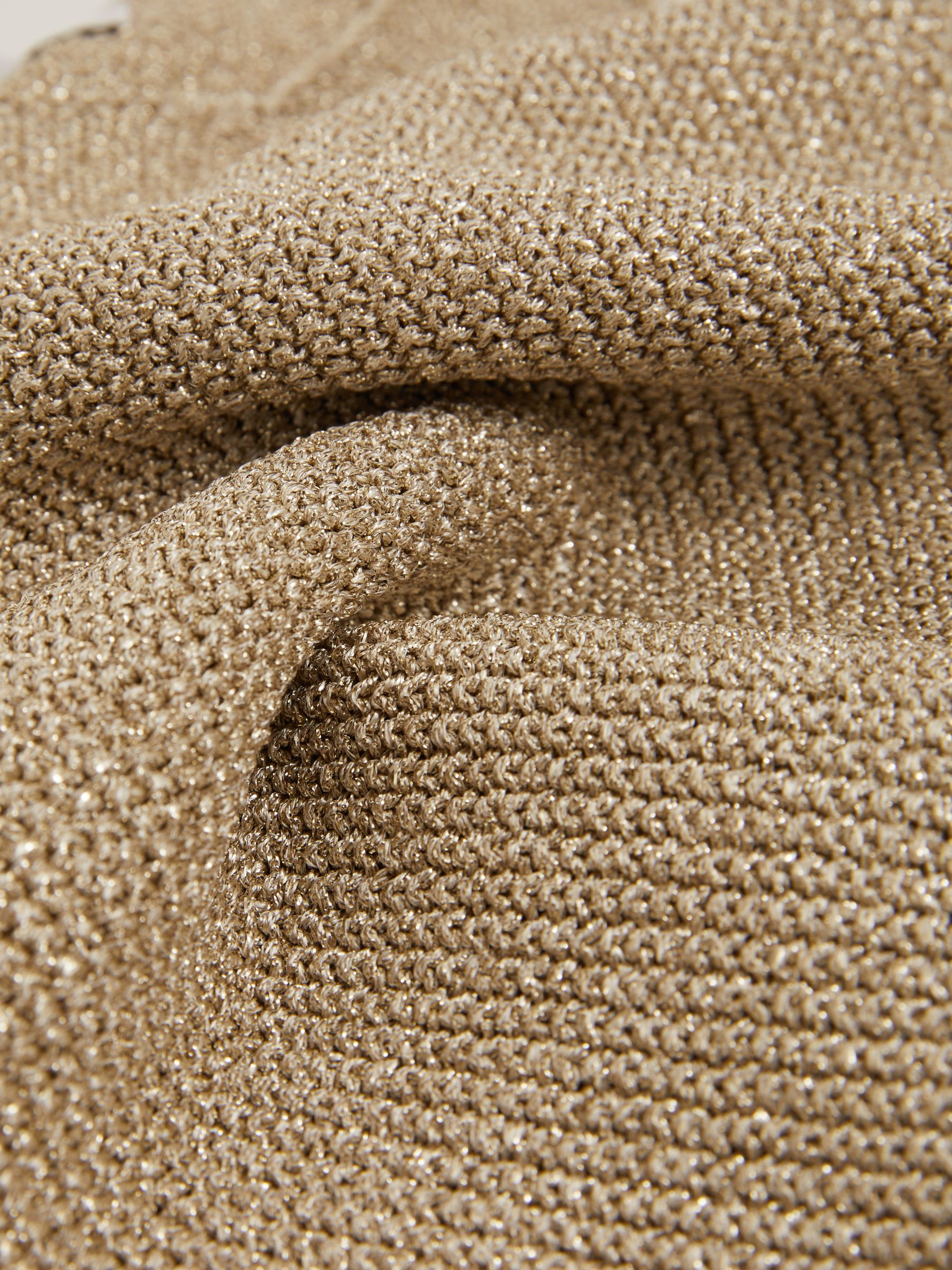 13-14 yrs Metallic-Knit Vest Top in Gold - Image 4 of 4