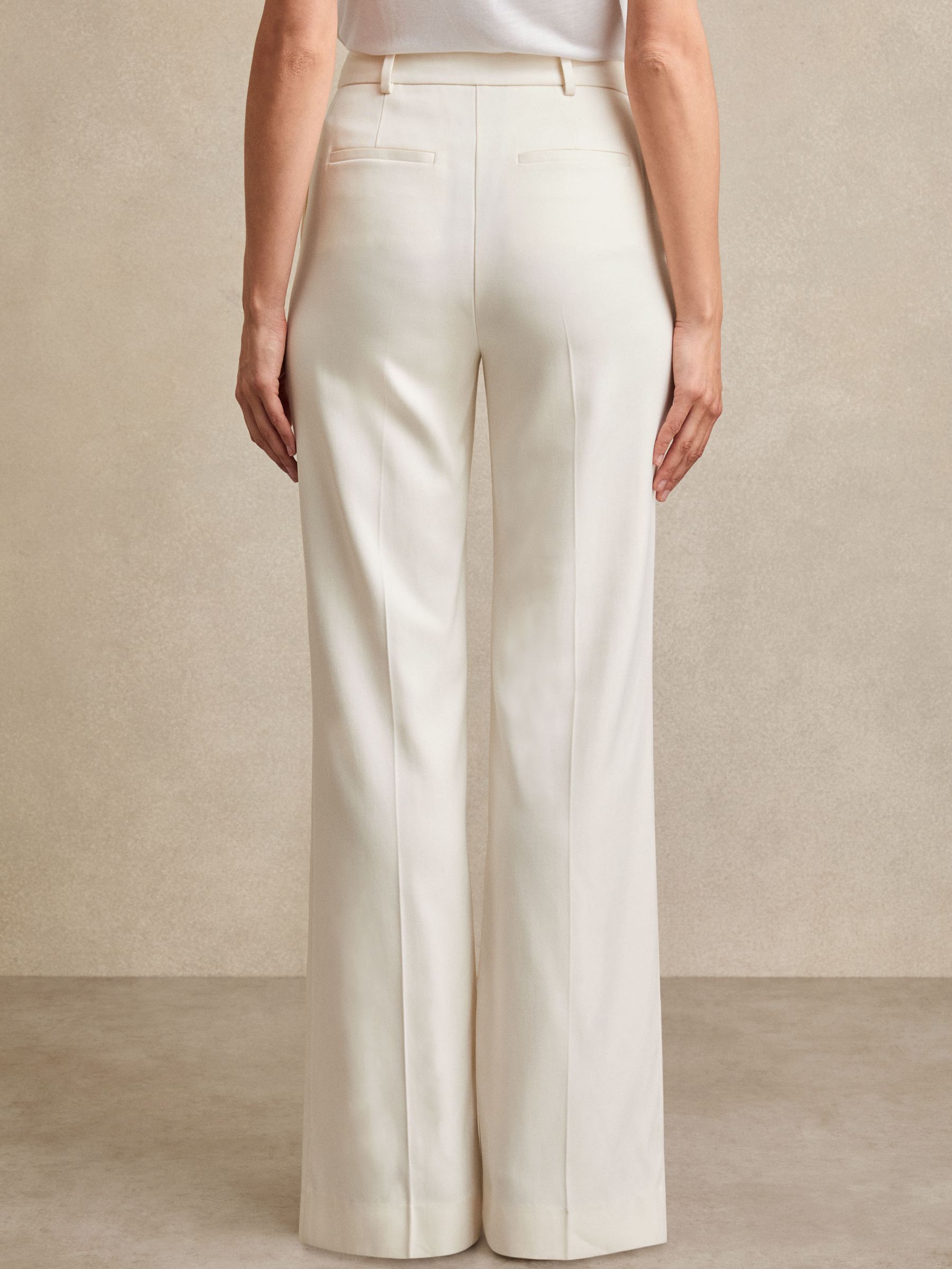 Wide-Leg Tailored Trousers in Cream - image 4