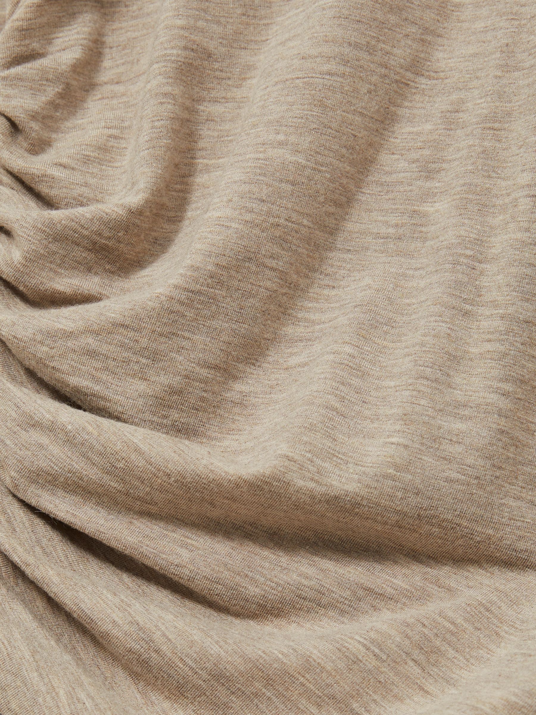 Asymmetric Ruched Top With Wool in Neutral - Image 6 of 6