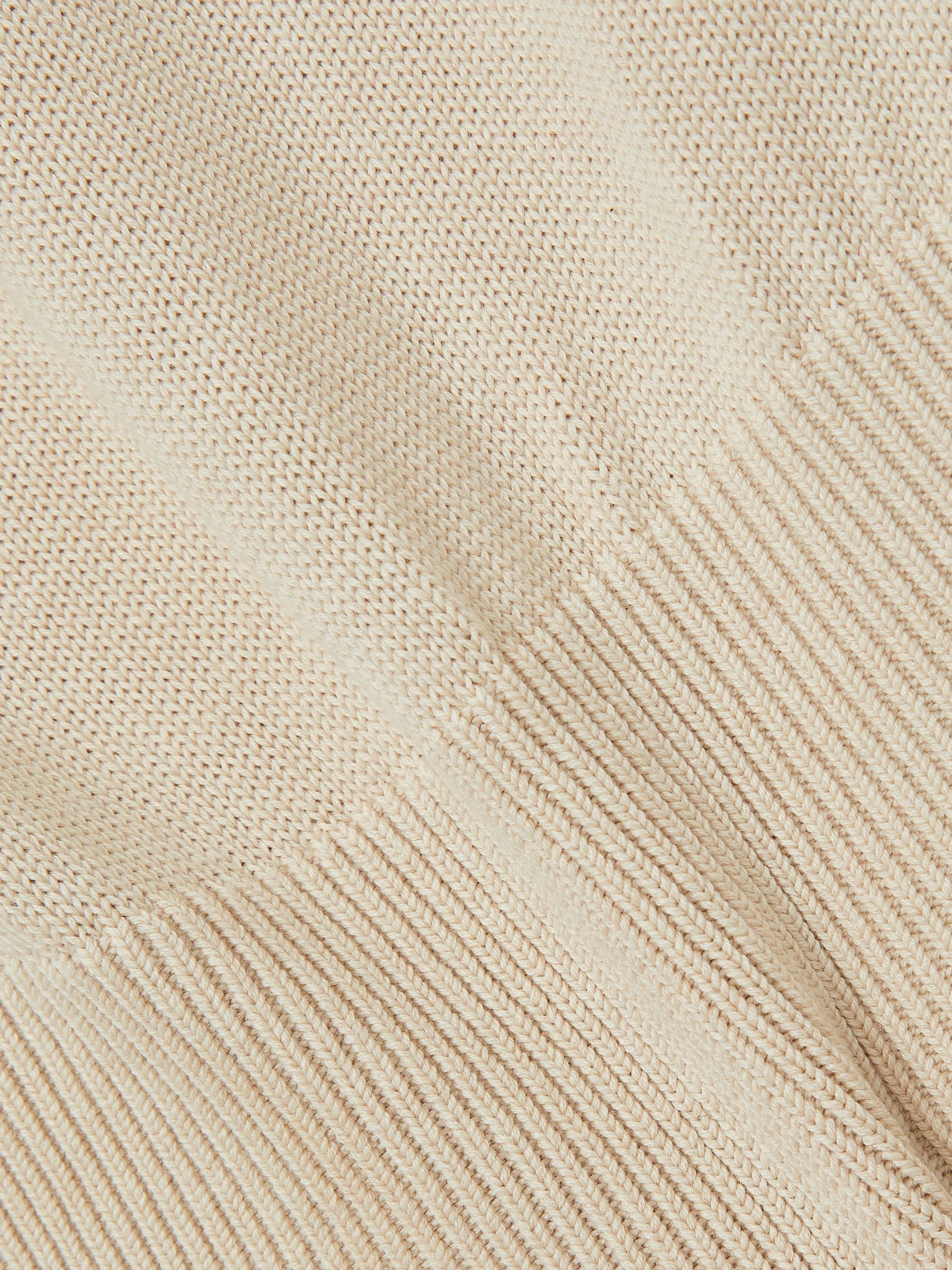 Cotton And Wool Crew-Neck Top in Neutral - Image 5 of 5