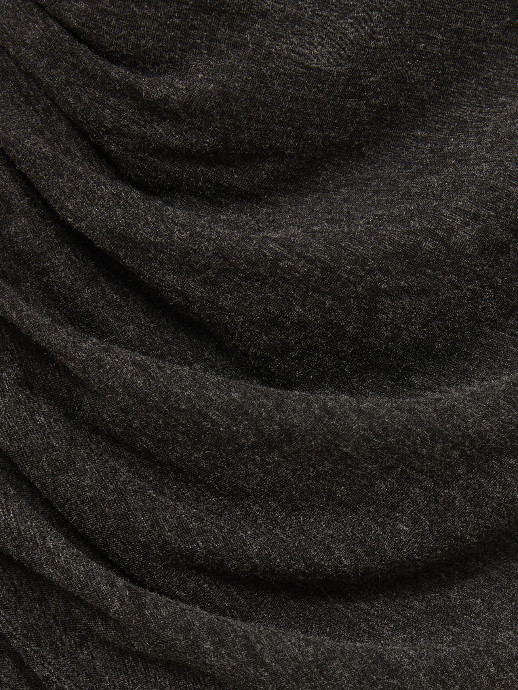 Asymmetric Ruched Top With Wool in Charcoal - Image 7 of 7