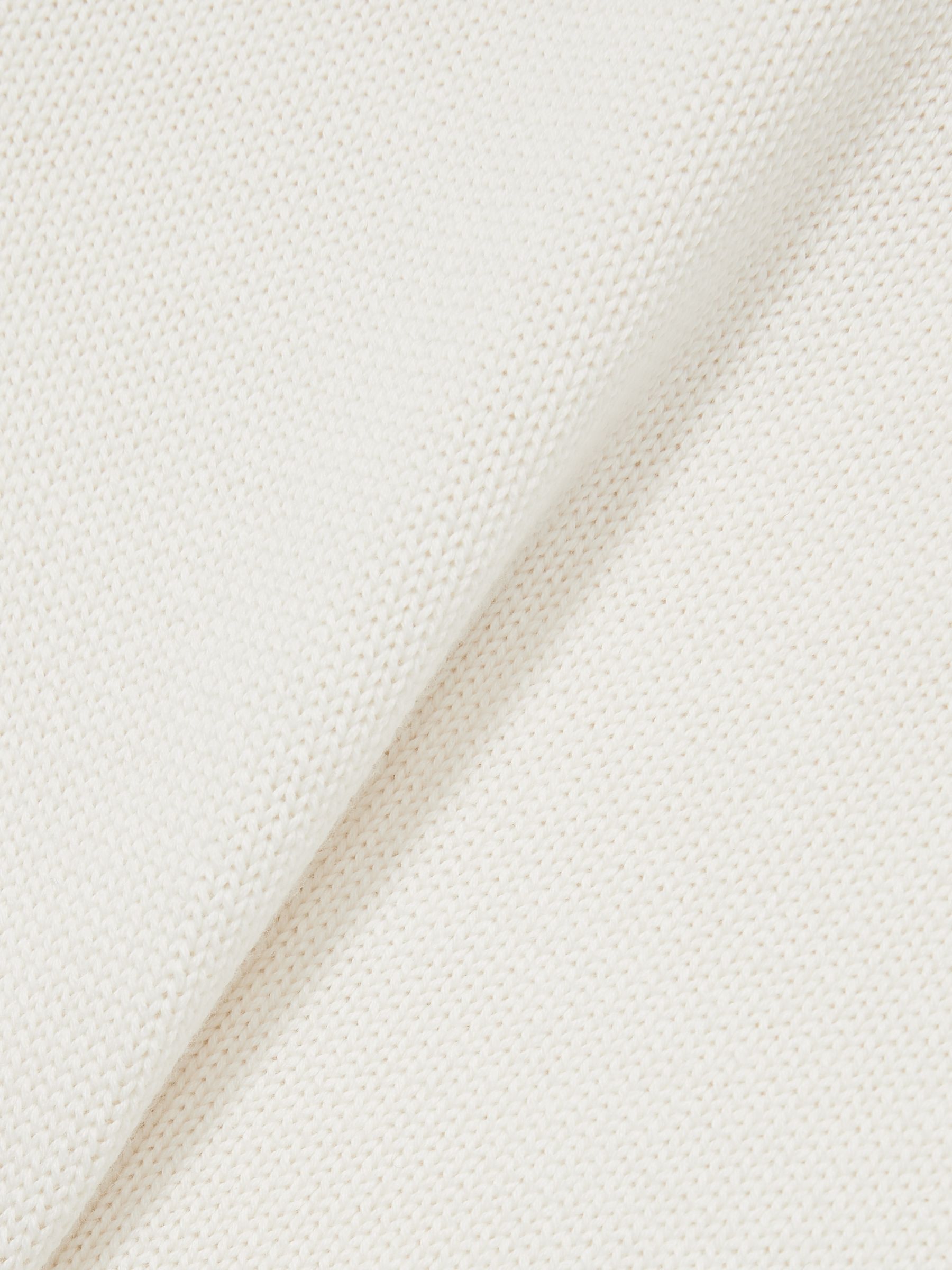 Cotton And Wool Crew-Neck Top in Ivory - image 5