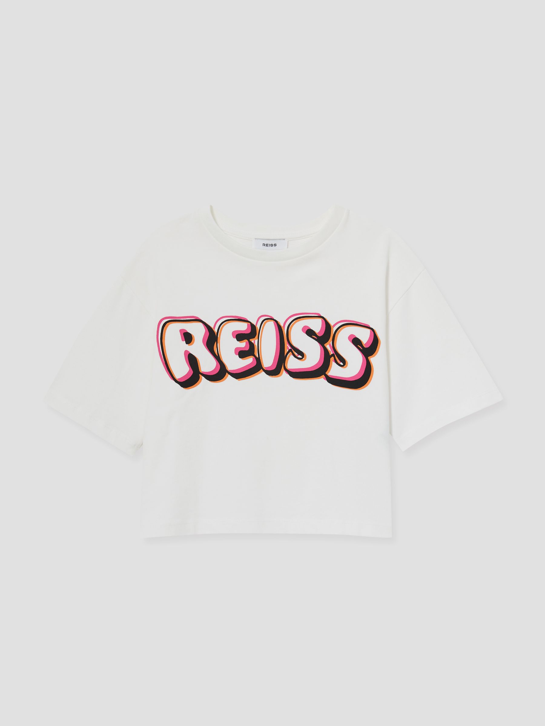 13-14 yrs Cotton-Jersey Logo T-Shirt in Pink Print - Image 1 of 4