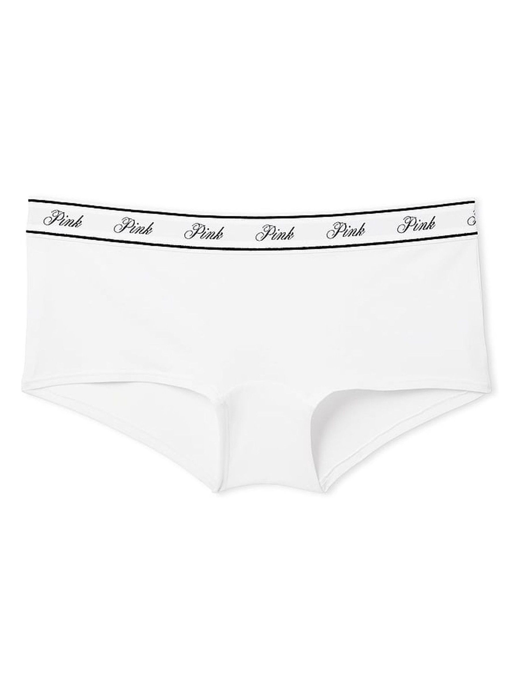 Optic White Short Cotton Logo Boyshort Knickers - Image 3 of 3